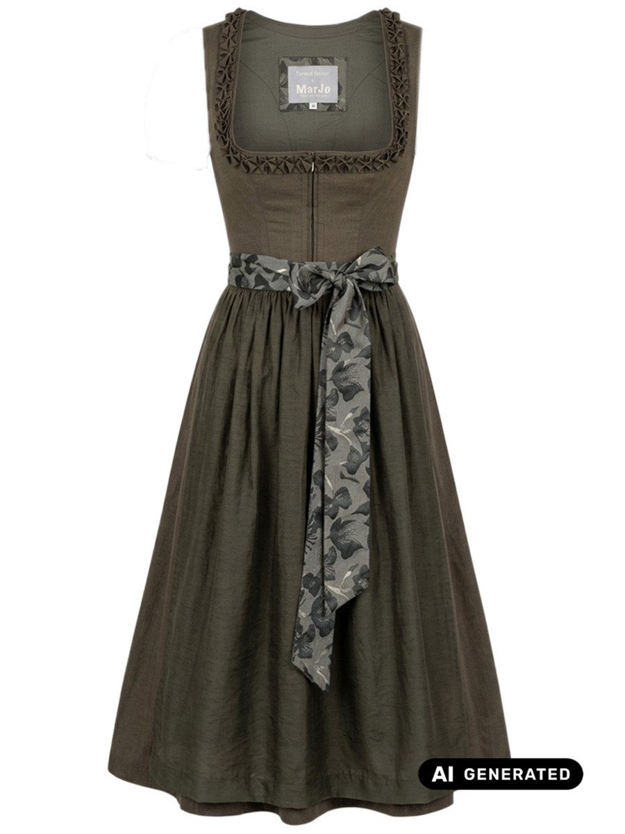 MarJo Dirndl Dirndl Olive Aura 70cm Länge olive
