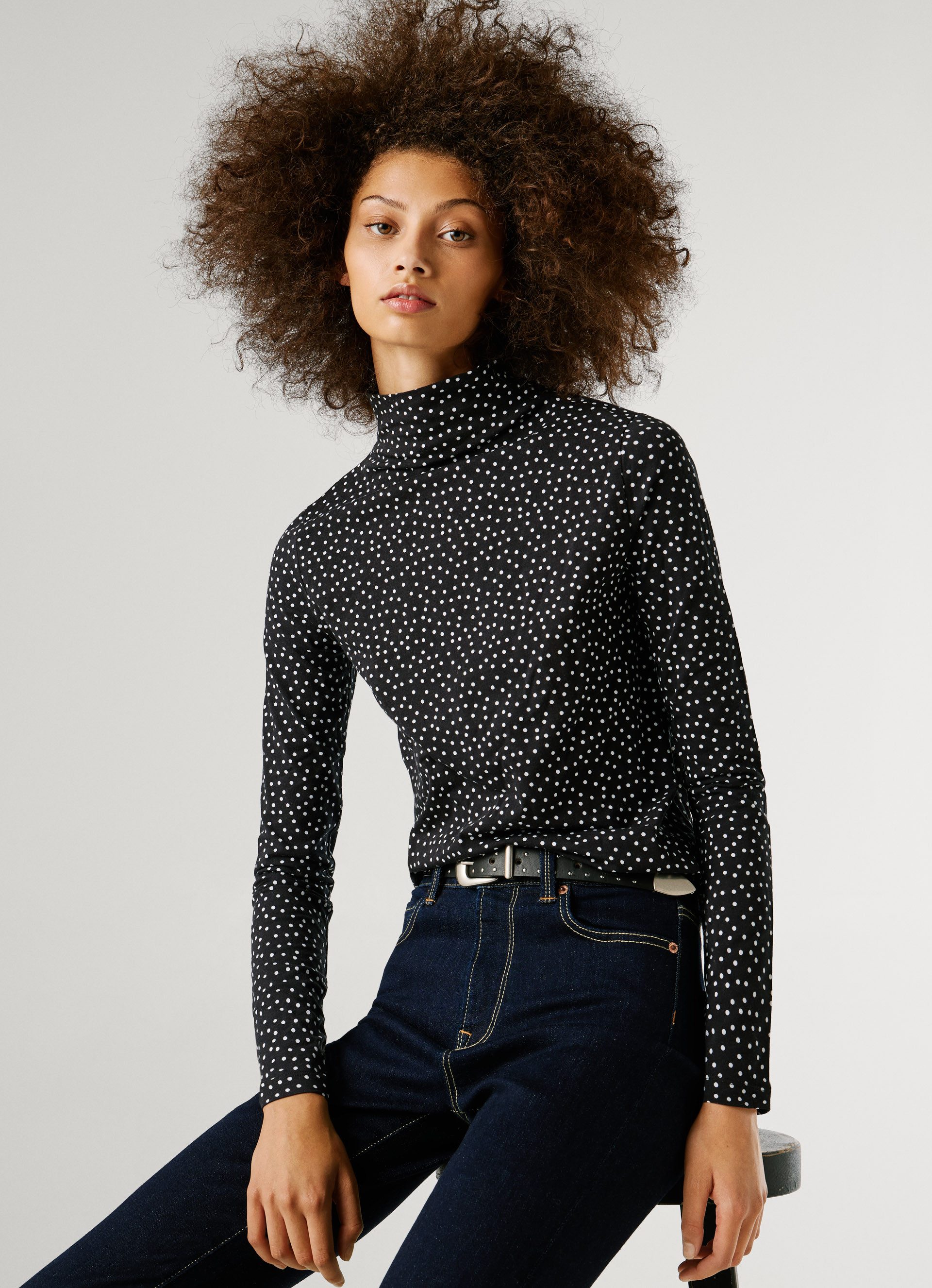 Pepe Jeans Langarmshirt BIBI mit Stehkragen