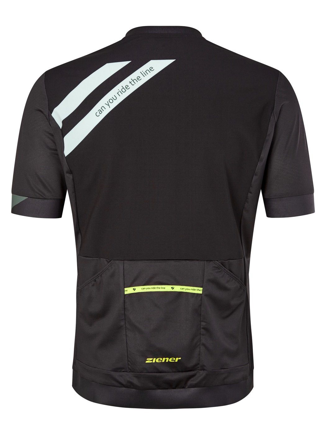 Ziener T-Shirt Nelis (Front-Reißverschluss, dreier Rückentasche, Mesheinsätze)