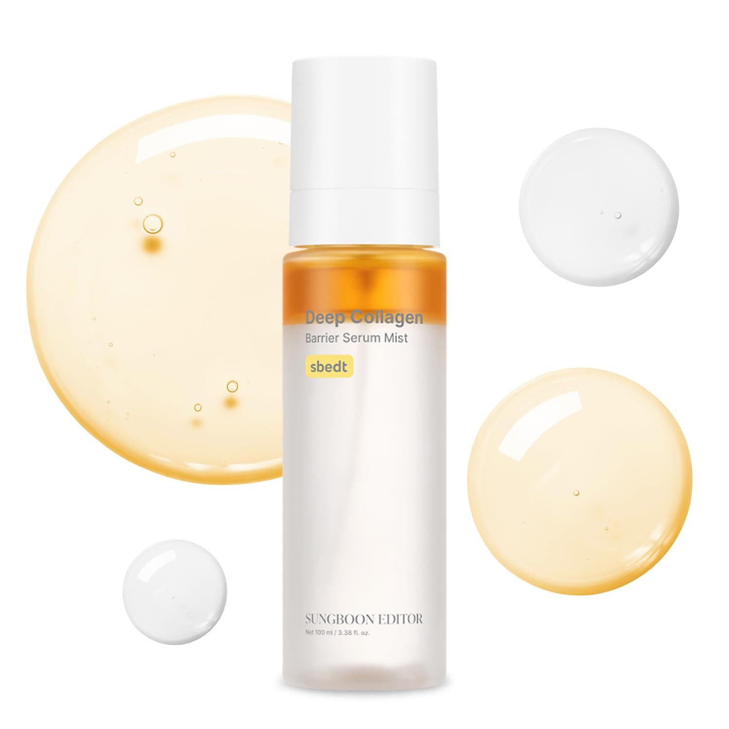 Sungboon Editor Gesichtsserum Deep Collagen Barrier Serum Mist 100 ml, leichter Zweiphasen-Mist für trockene Haut, Mit Kollagen, Peptiden und Hyaluronsäure