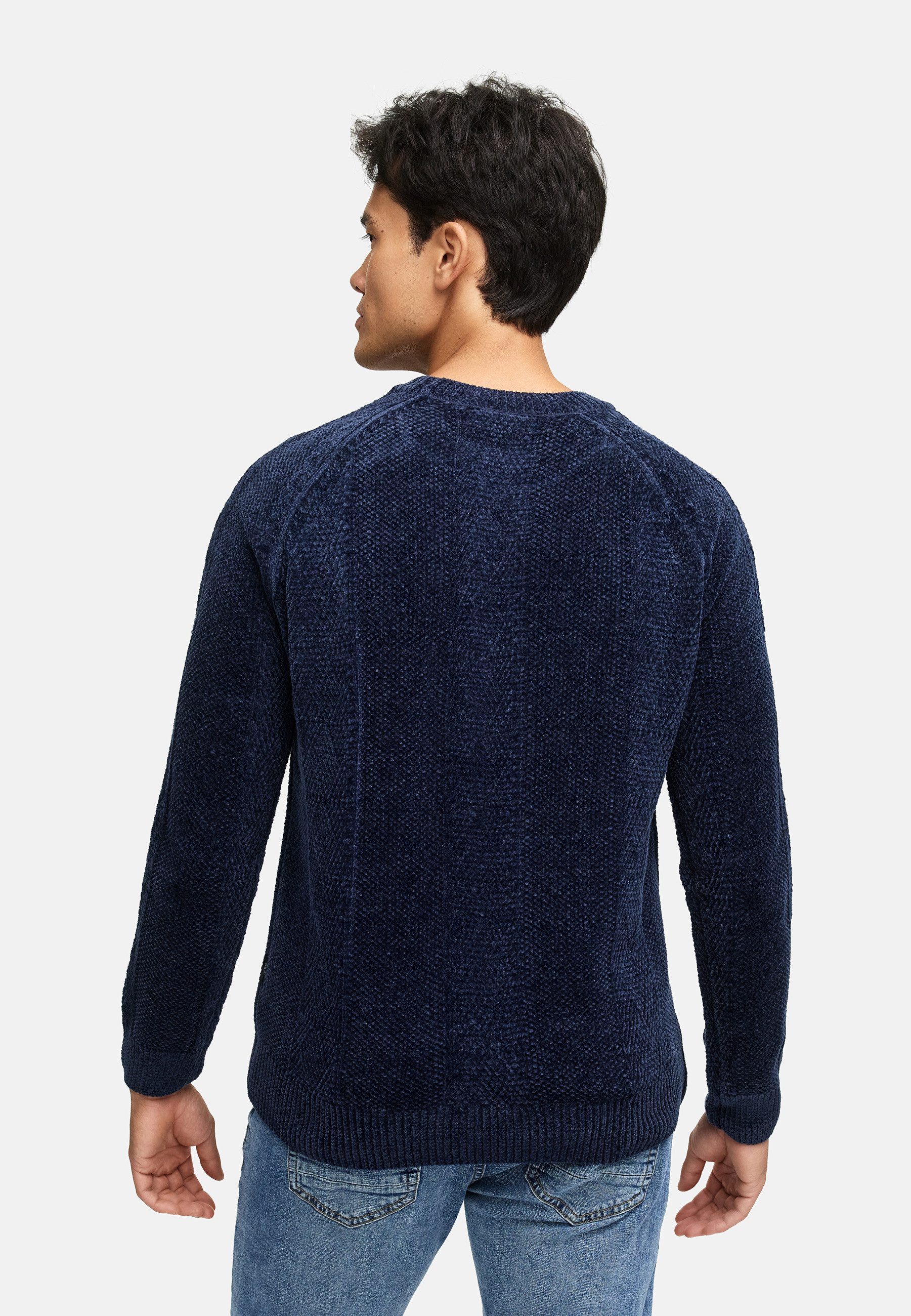 Indicode Strickpullover Herren INOlio Pullover Herrenpullover Herren Pullover mit Rundhalsausschnitt und Strickstruktur