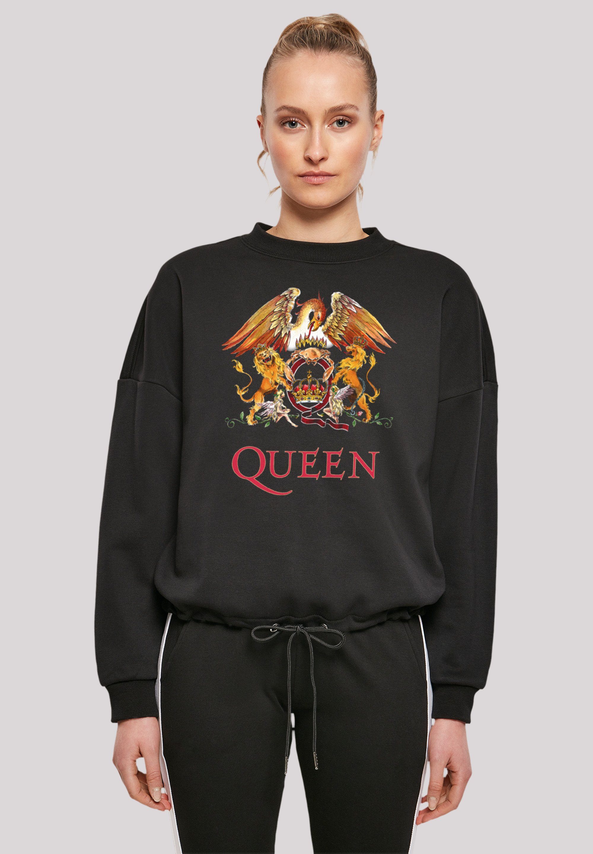 F4NT4STIC Sweatshirt Queen Classic Crest Print schwarz