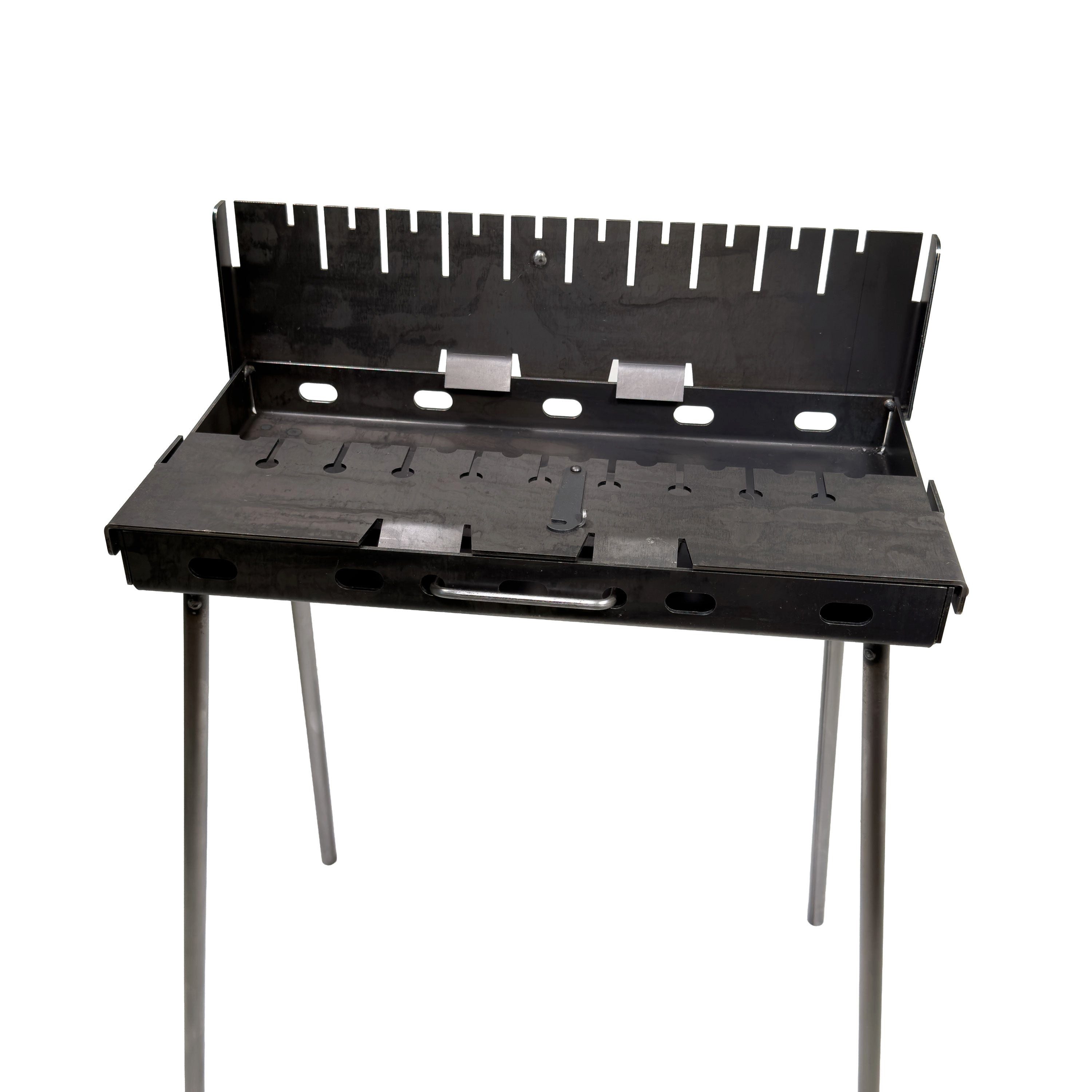 GOROCH Holzkohlegrill Mangal Verstärkter Schaschlikgrill Stahl 3 mm für 10 Spieße – Bild 2 von 5