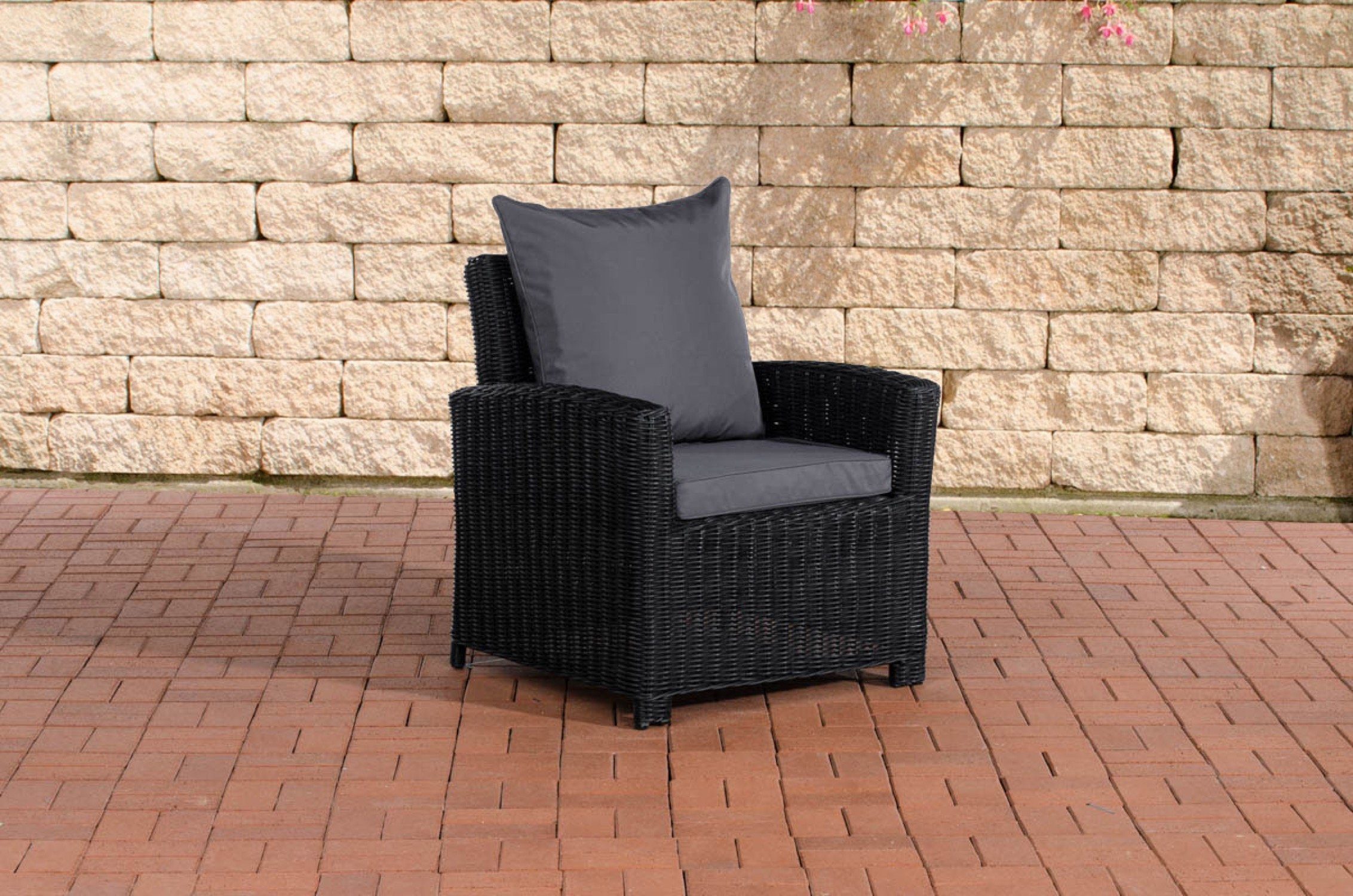 TPFGarden Gartensessel Fino Rattansessel für Garten, Balkon, Terrasse