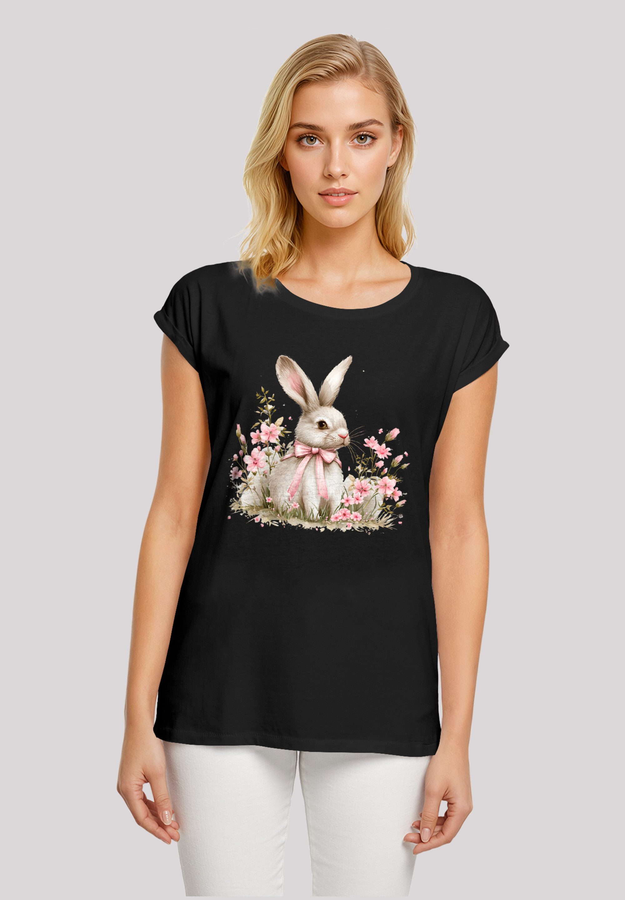 F4NT4STIC T-Shirt Niedlicher Osterhase mit Blumen günstig online kaufen