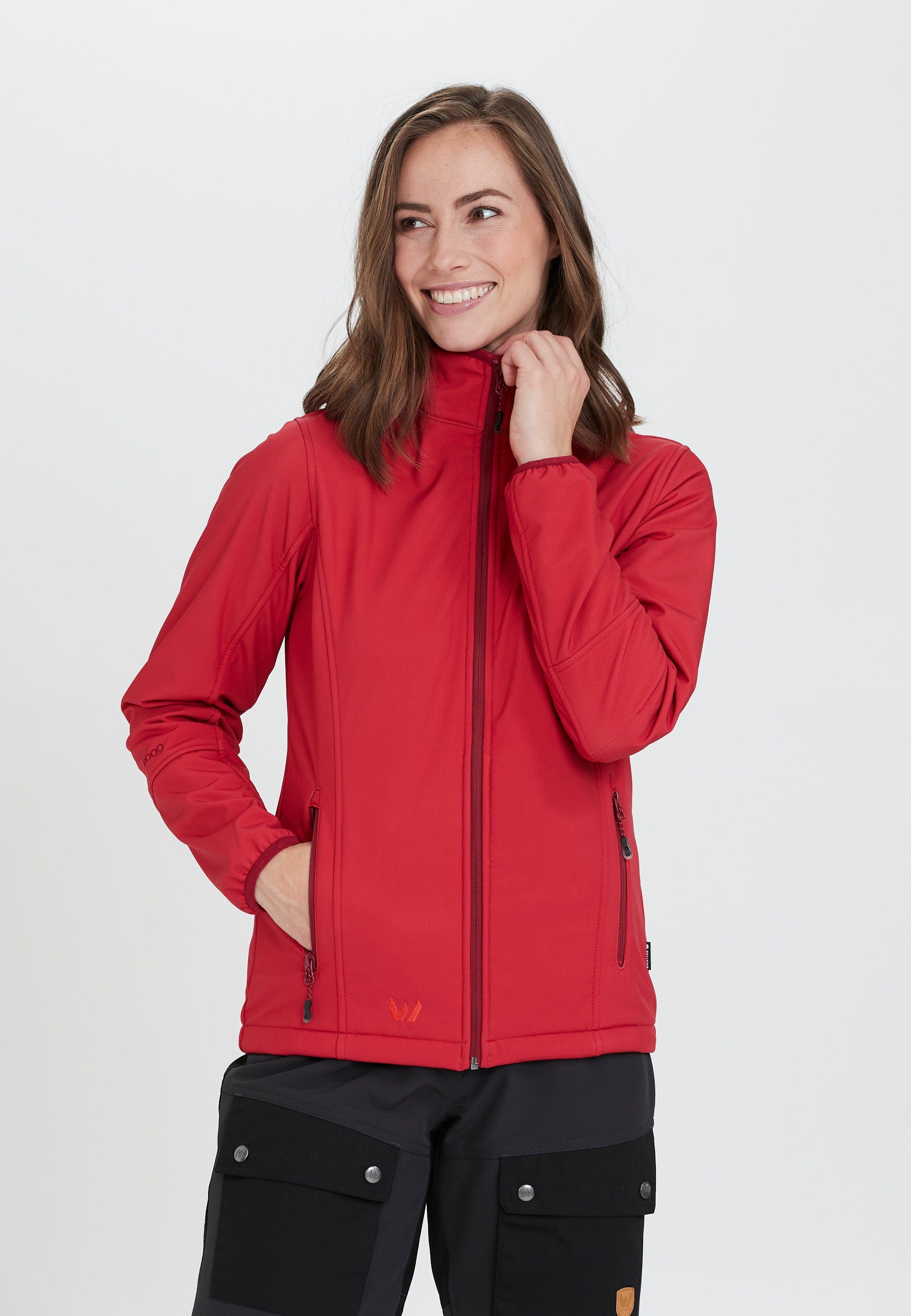 WHISTLER Softshelljacke mit Funktionsmaterial wasser- rot winddichtem Covina und