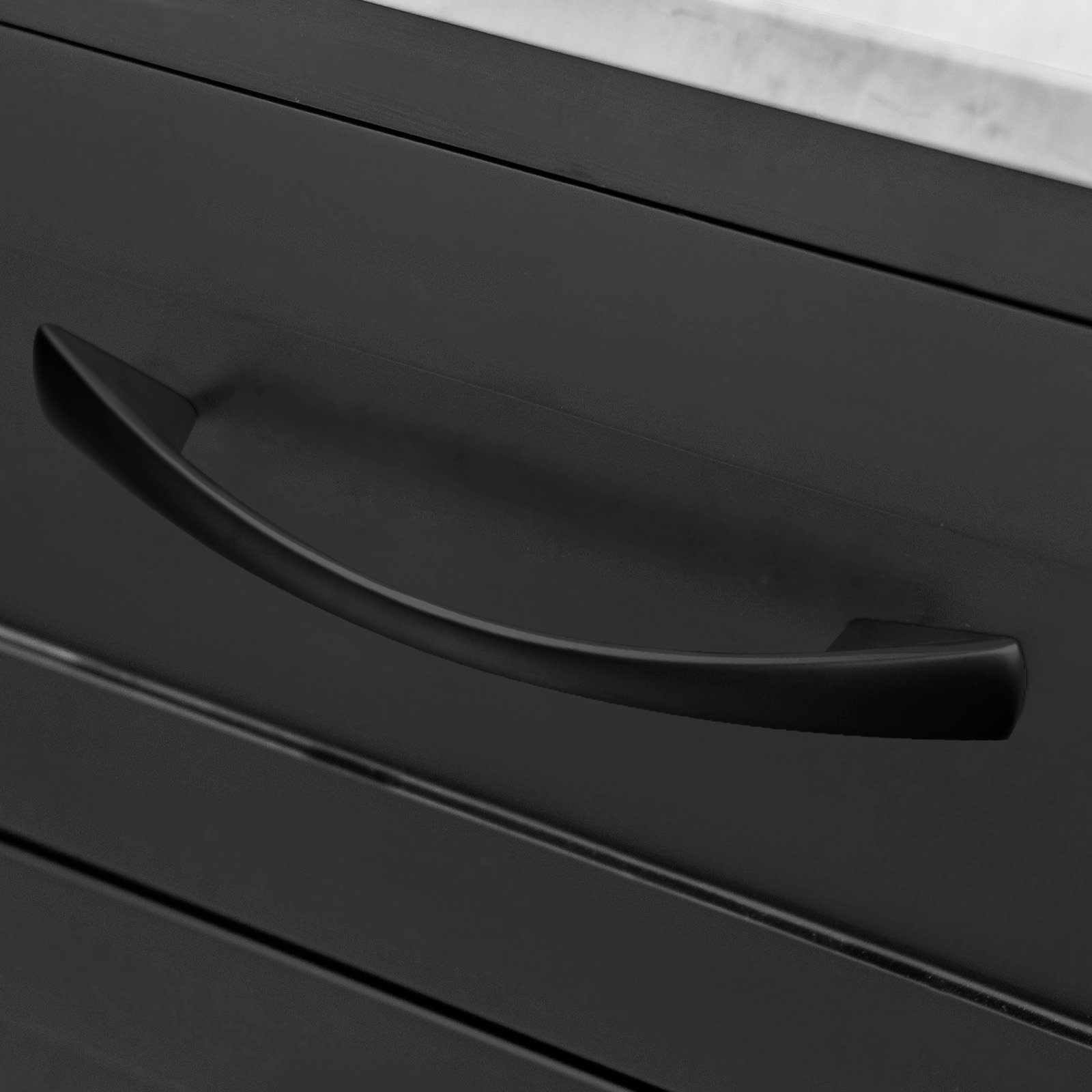 SO-TECH® Möbelgriff Bügelgriff Blackline X schwarz matt - incl. Schrauben – Bild 4 von 5
