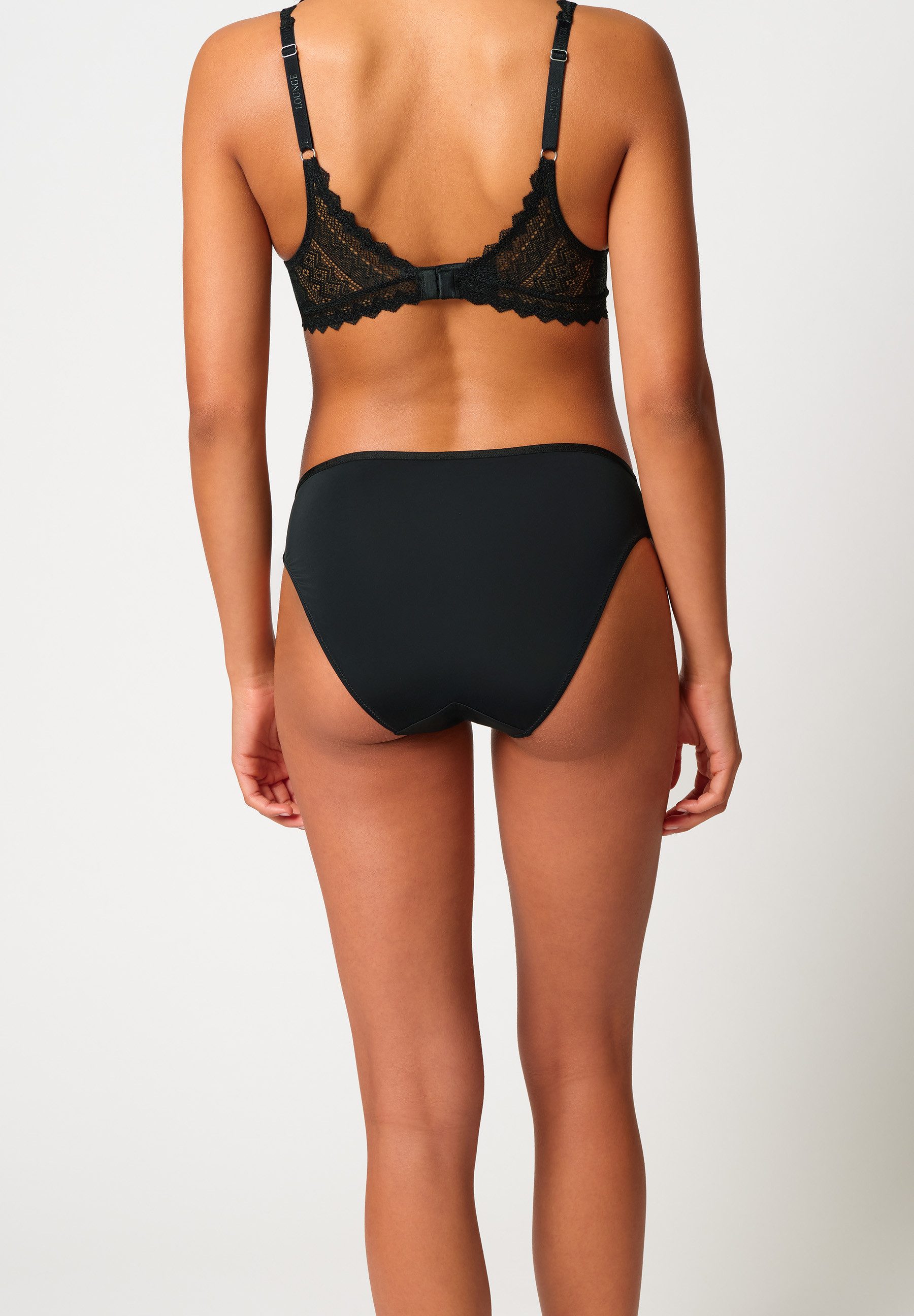 Skiny Rioslip Initialace hüftig geschnitten, seitliche Spitzendetails, Mikrofaser