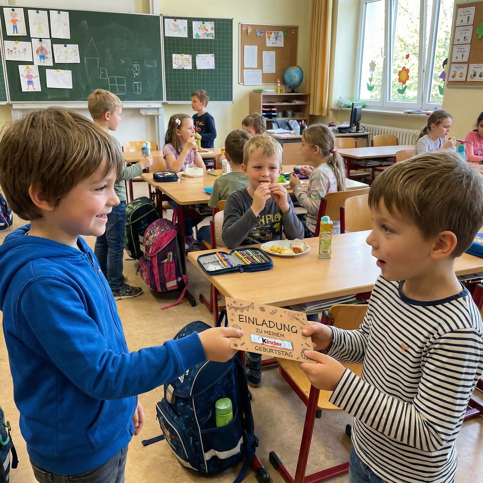 nikima Einladungskarten 10 Einladungskarten für Kindergeburtstag Kraftpapier