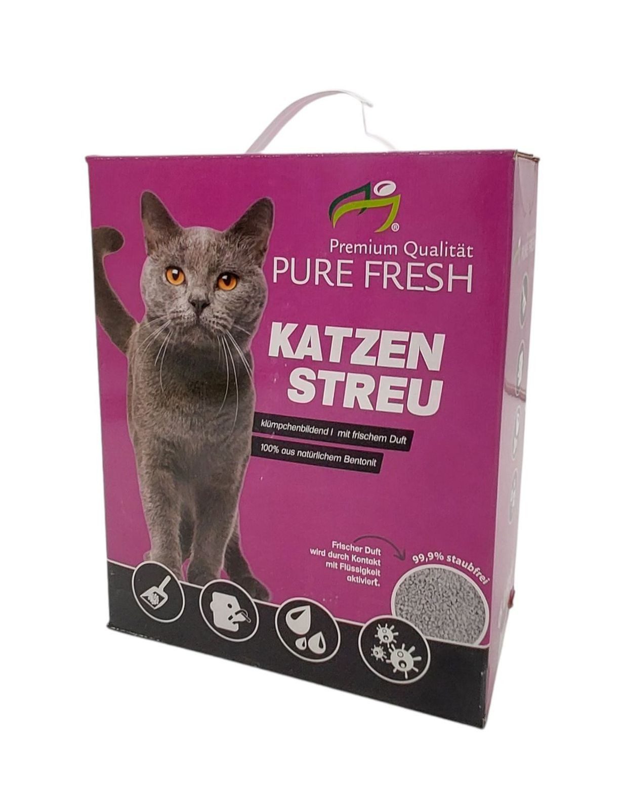 BURI Katzenstreu Katzenstreu 18L (15,6Kg) duftend Klumpstreu Haustierstreu Einstreu