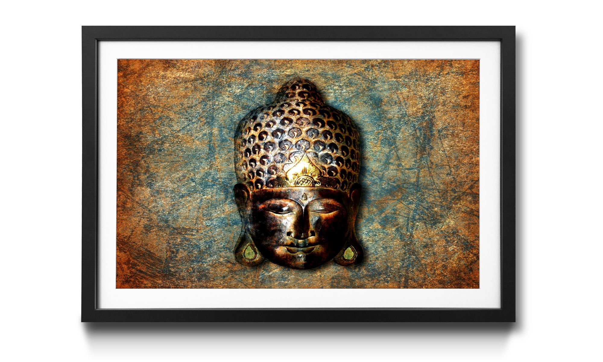 WandbilderXXL Bild mit Rahmen Buddah, Buddha, Wandbild, in 4 Größen erhältlich