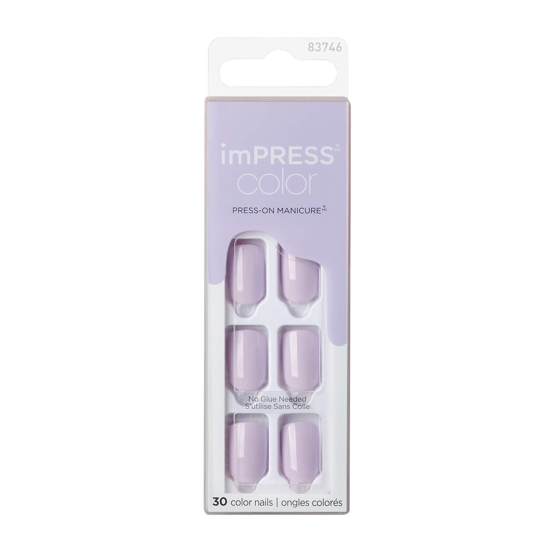 Kiss Kunstfingernägel Self-adhesive nails imPRESS Color Picture Purplect 30 pcs