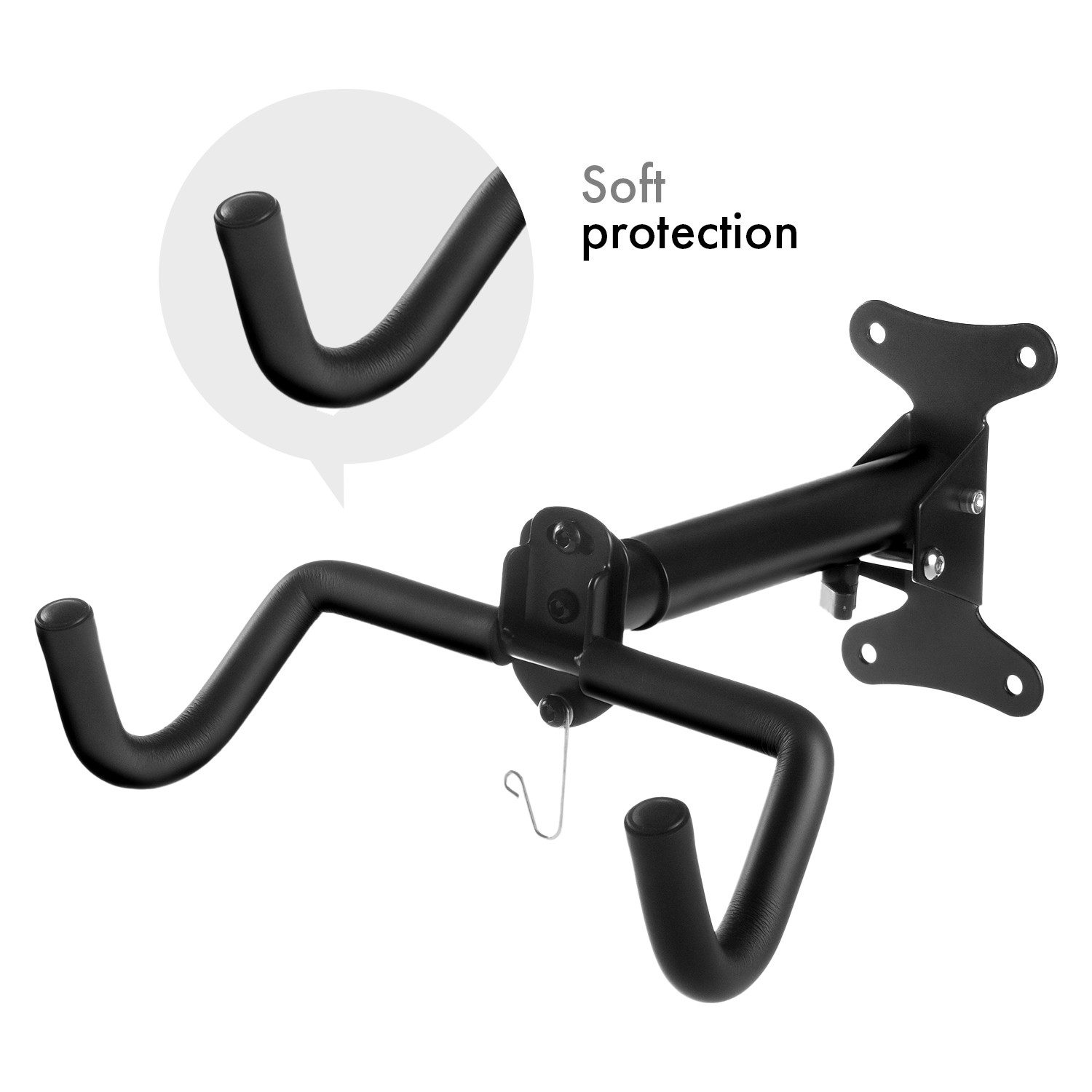 Maclean Fahrradhalter MC-484 verstellbarer Wandfahrradträgerhaken aus Stahl, klappbar (1-tlg), bis 30 kg, platzsparend für Garage, Keller & Wohnung – Bild 5 von 5