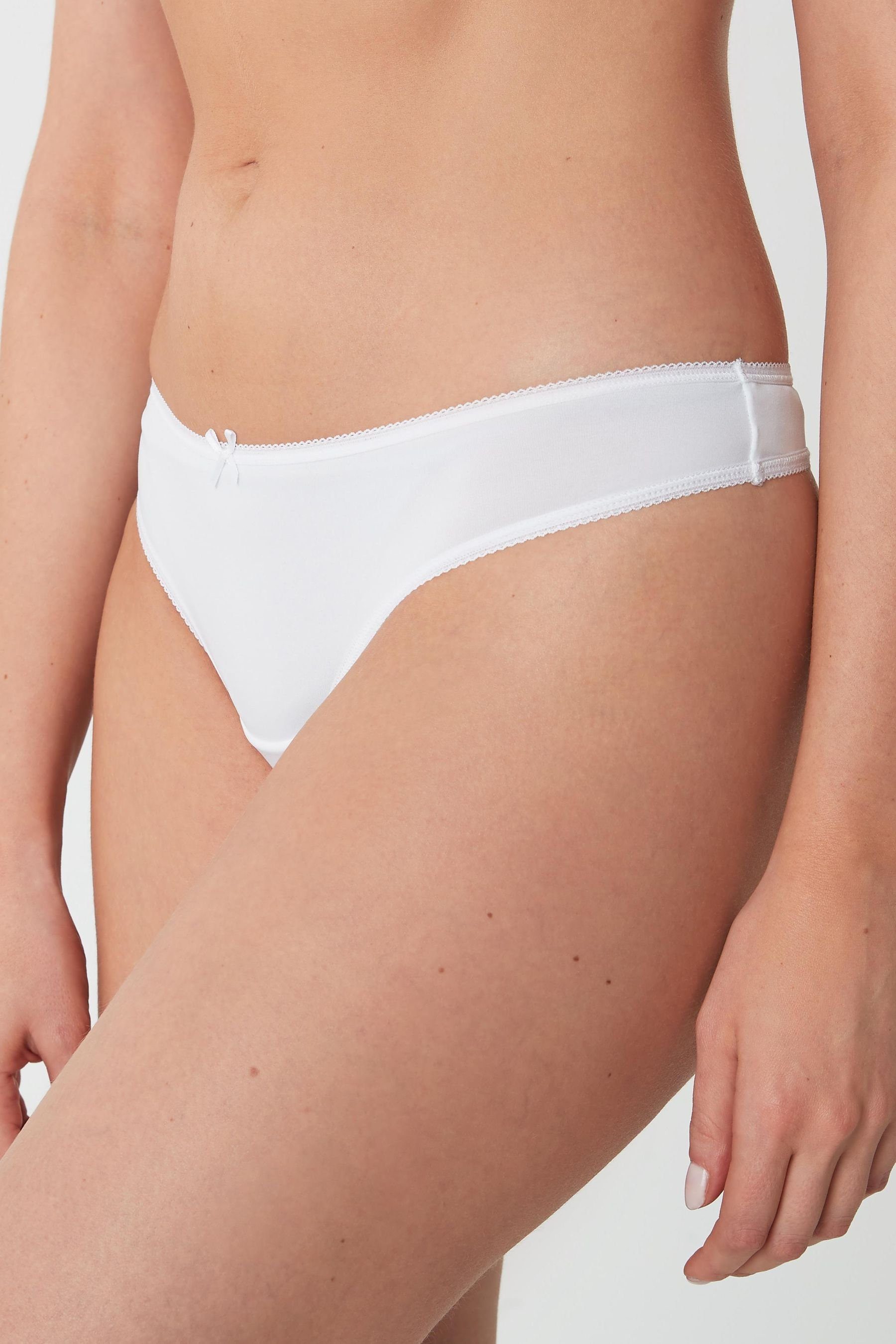 Next Tanga (5-St) Mikrofaser-Slips, Black/White/Nougat Tanga 5er-Pack