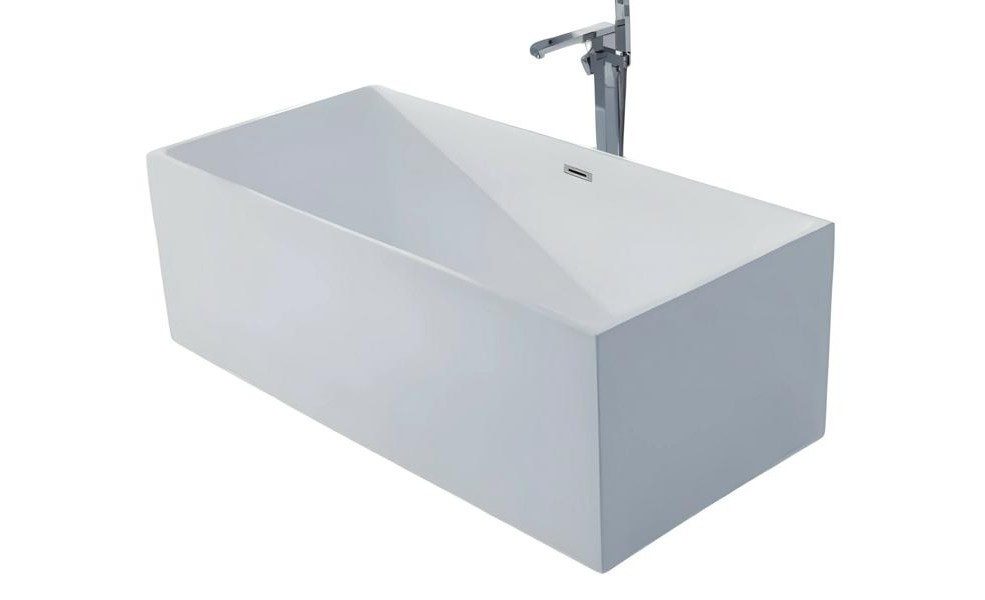 Xlmoebel Badewanne XLMOEBEL Freistehende Badewanne in Weiß mit eleganter Acryl-Oberfläche, Made in Europa