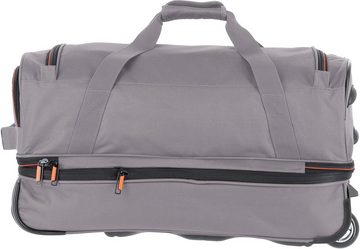 travelite Reisetasche Basics, 55 cm, grau/orange, mit Rollen