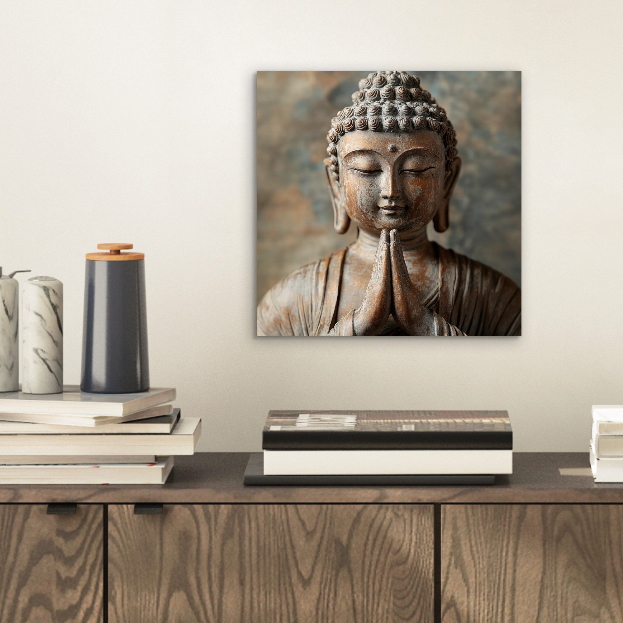 MuchoWow Metallbild Buddha - Statue - günstig online kaufen