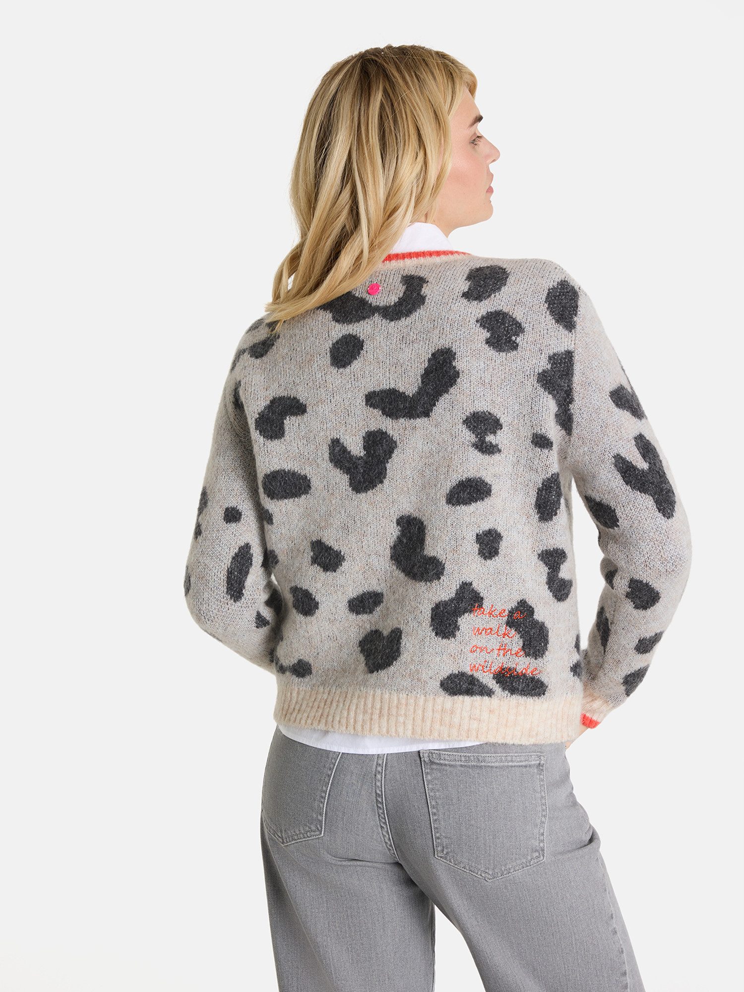 Lieblingsstück Strickjacke AnninaL mit Animalprint günstig online kaufen