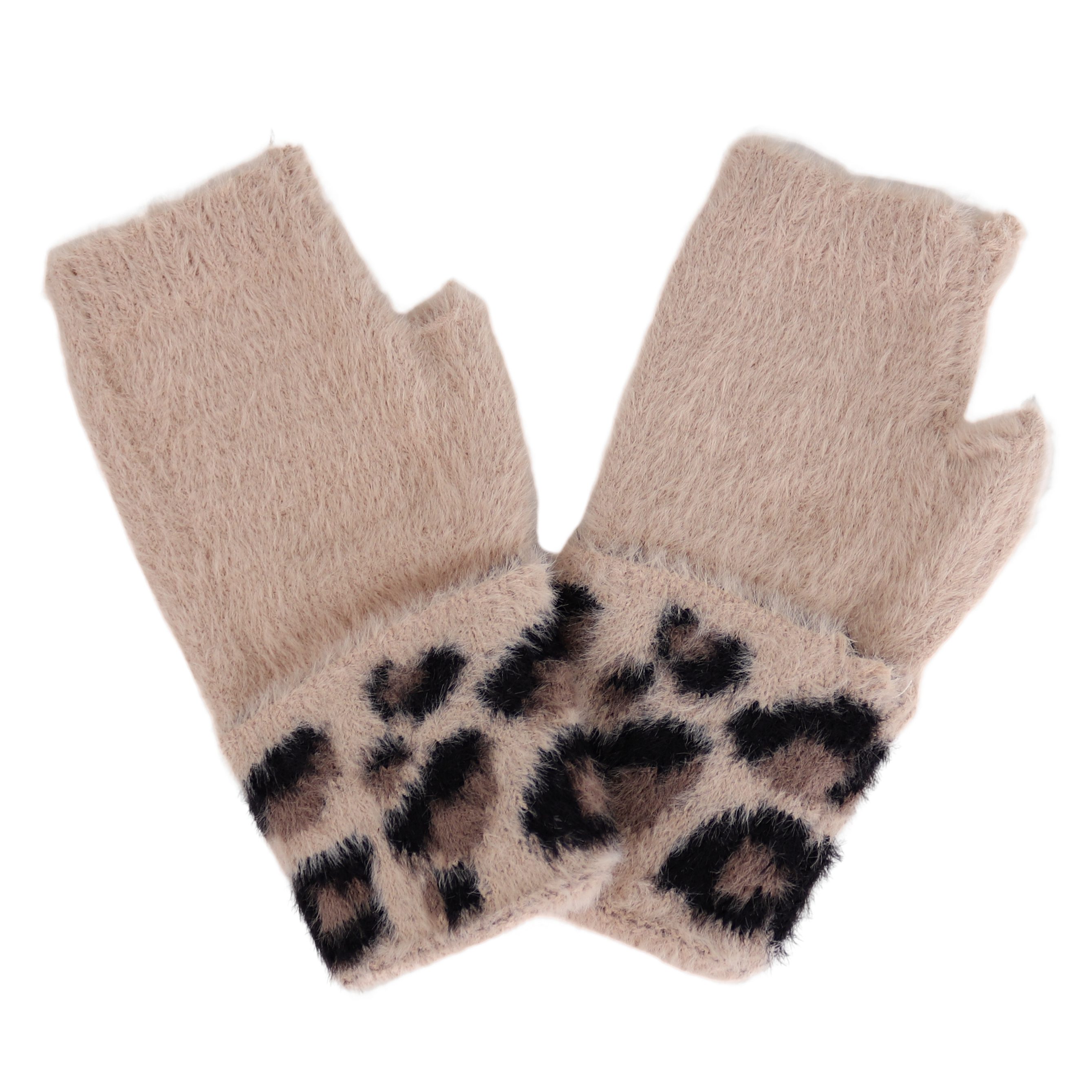 MIRROSI Strickhandschuhe Damen Fingerlosen Handschuhe Leo günstig online kaufen