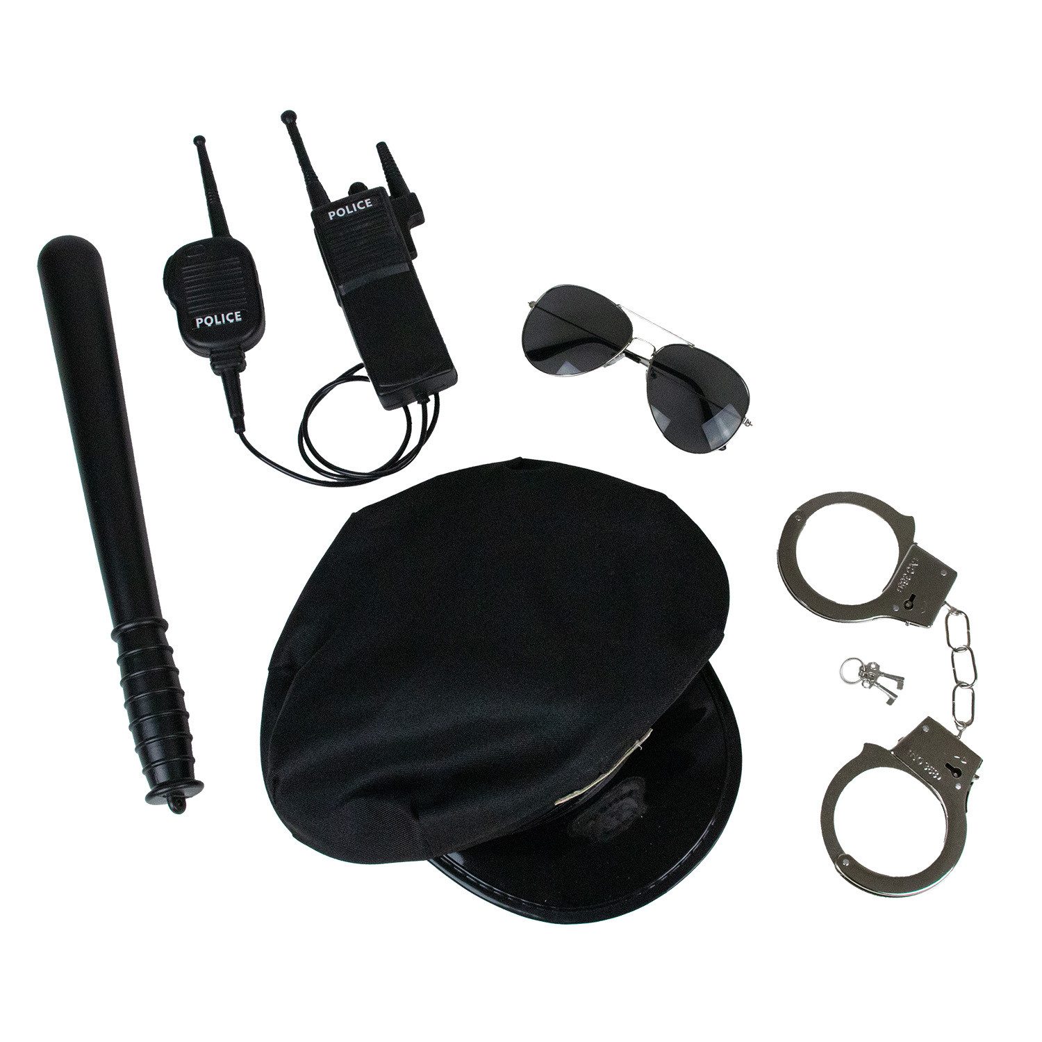 Das Kostümland Kostüm Kostüm-Set 'Polizist' - 5-tlg. - 414043, Polizei