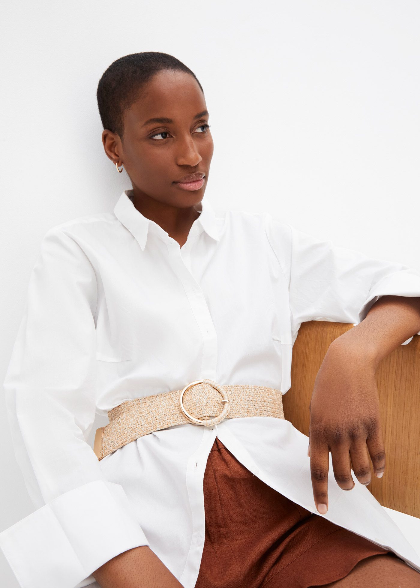 bonprix Taillengürtel aus Polypropylen, mit Elastodien-Anteil, in Stroh-Optik