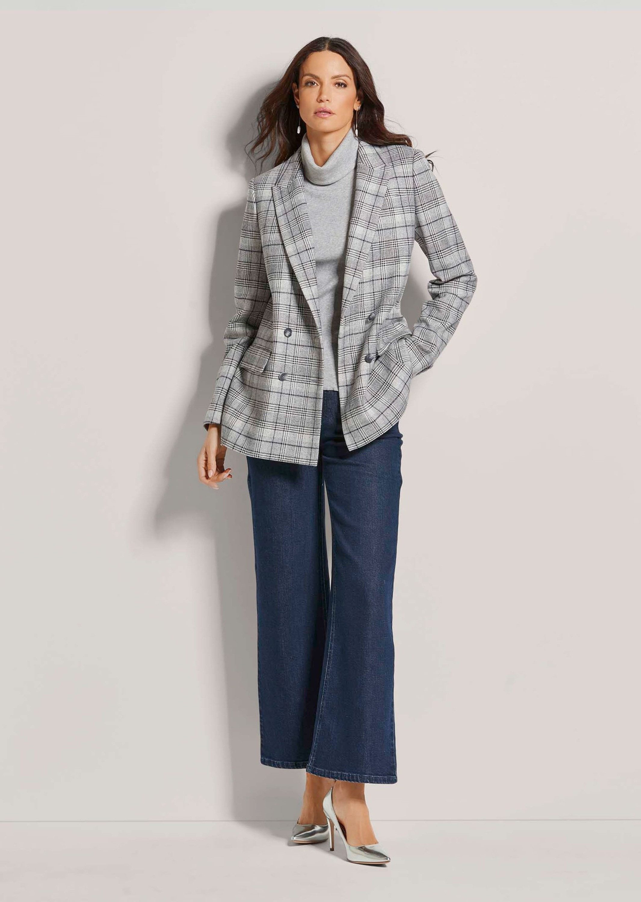 MADELEINE Kurzblazer Langer Karo-Blazer günstig online kaufen