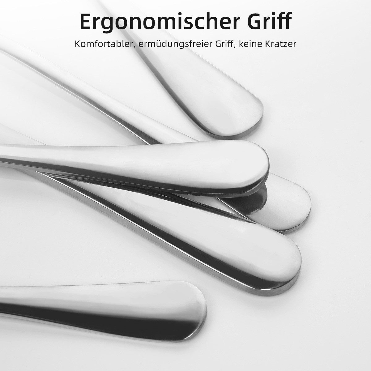 Simloveve Besteck-Set Besteckset für 12 Personen, 48 teilig Edelstahl Besteck set (48-tlg), 12 Personen, Edelstahl, Essbesteck mit Messer Gabel Löffel, in Geschenkbox, Spülmaschinenfest