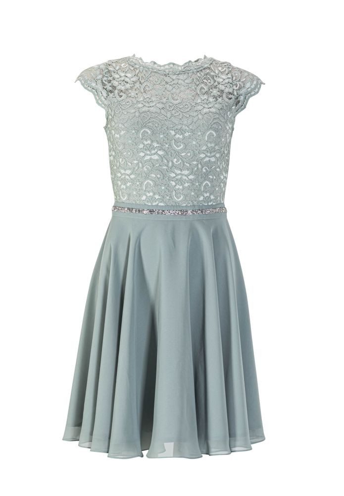 SWING Cocktailkleid - Kleid mit elastischem Spitzentop Fällt klein aus, bit günstig online kaufen