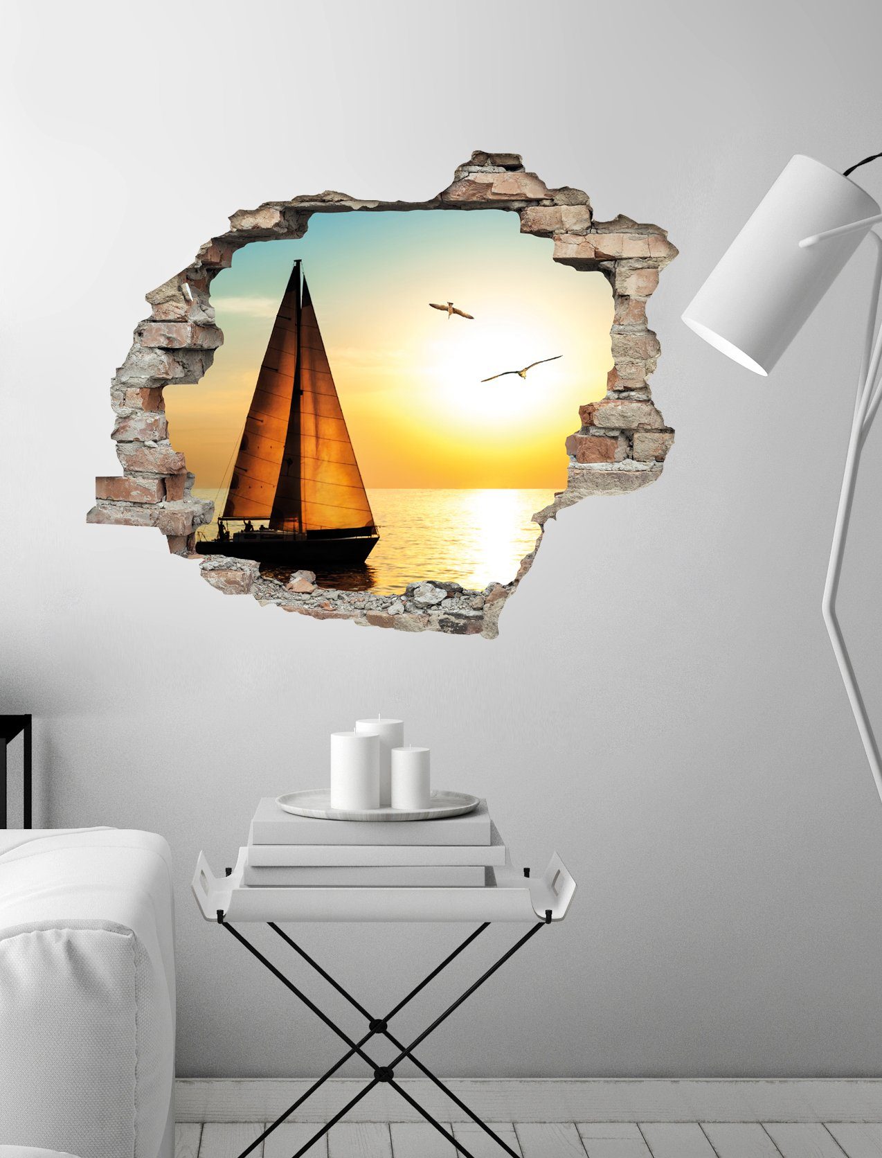 queence Wandtattoo Segelboot (1 St), Wandsticker, Wandbild, selbstklebend, günstig online kaufen