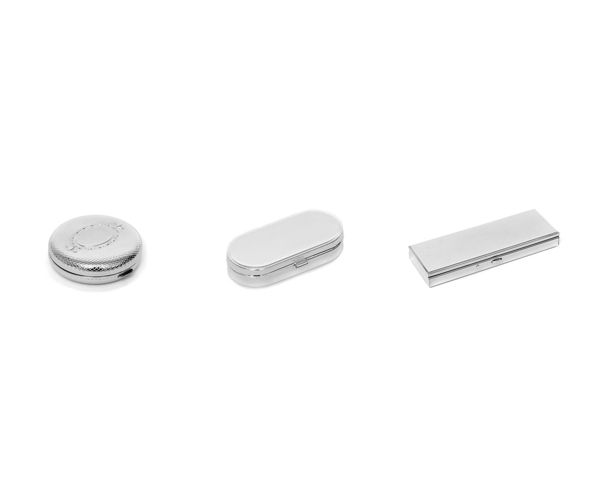 Brillibrum Pillendose Pillendose Metall Medikamentendöschen Pillenetui