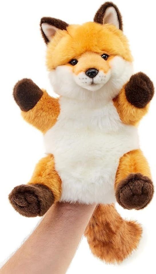 Teddys Rothenburg Kuscheltier Handpuppe Fuchs rotbraun/weiß 30 cm Plüschtier Stoffhandpuppe (Stofftier, Plüschhandpuppe, Stofffuchs, Plüschfuchs)