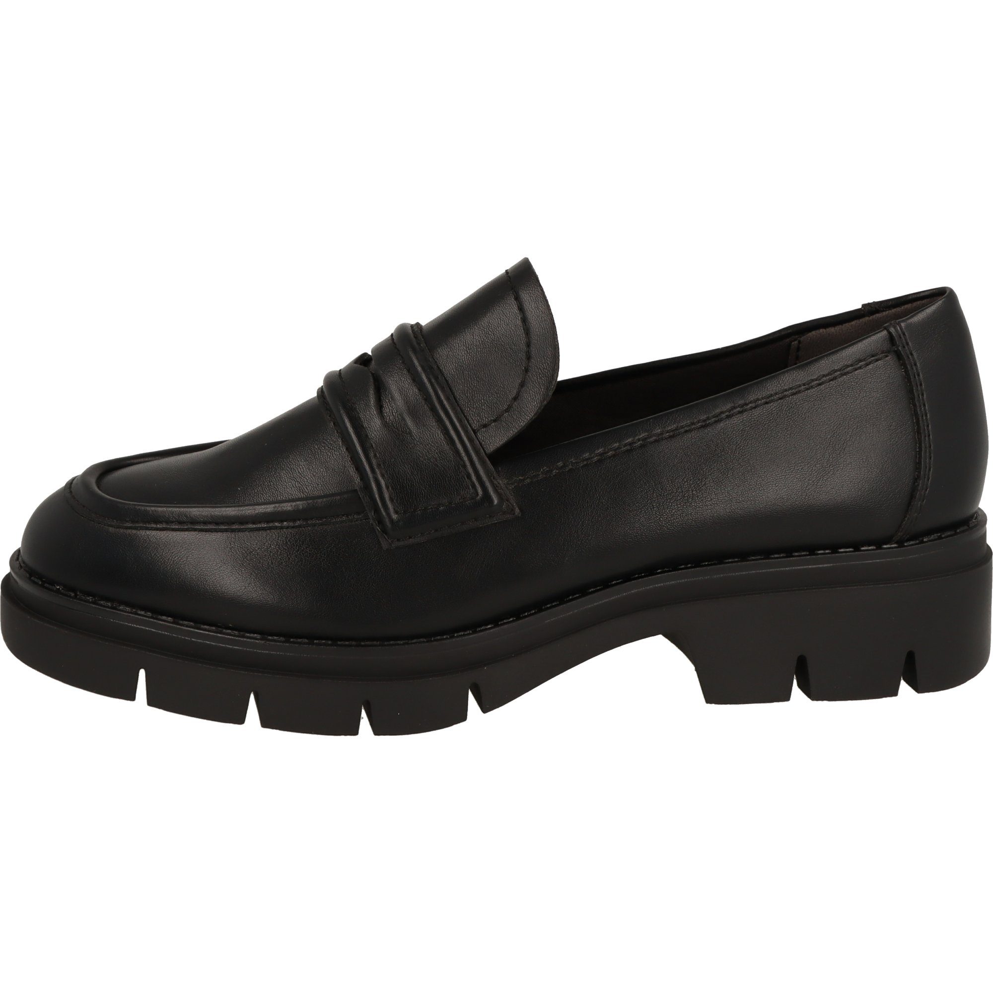 Tamaris Damen Schuhe Komfort Halbschuhe 1-24313-41 Matt Black Slipper Loafer Vegan