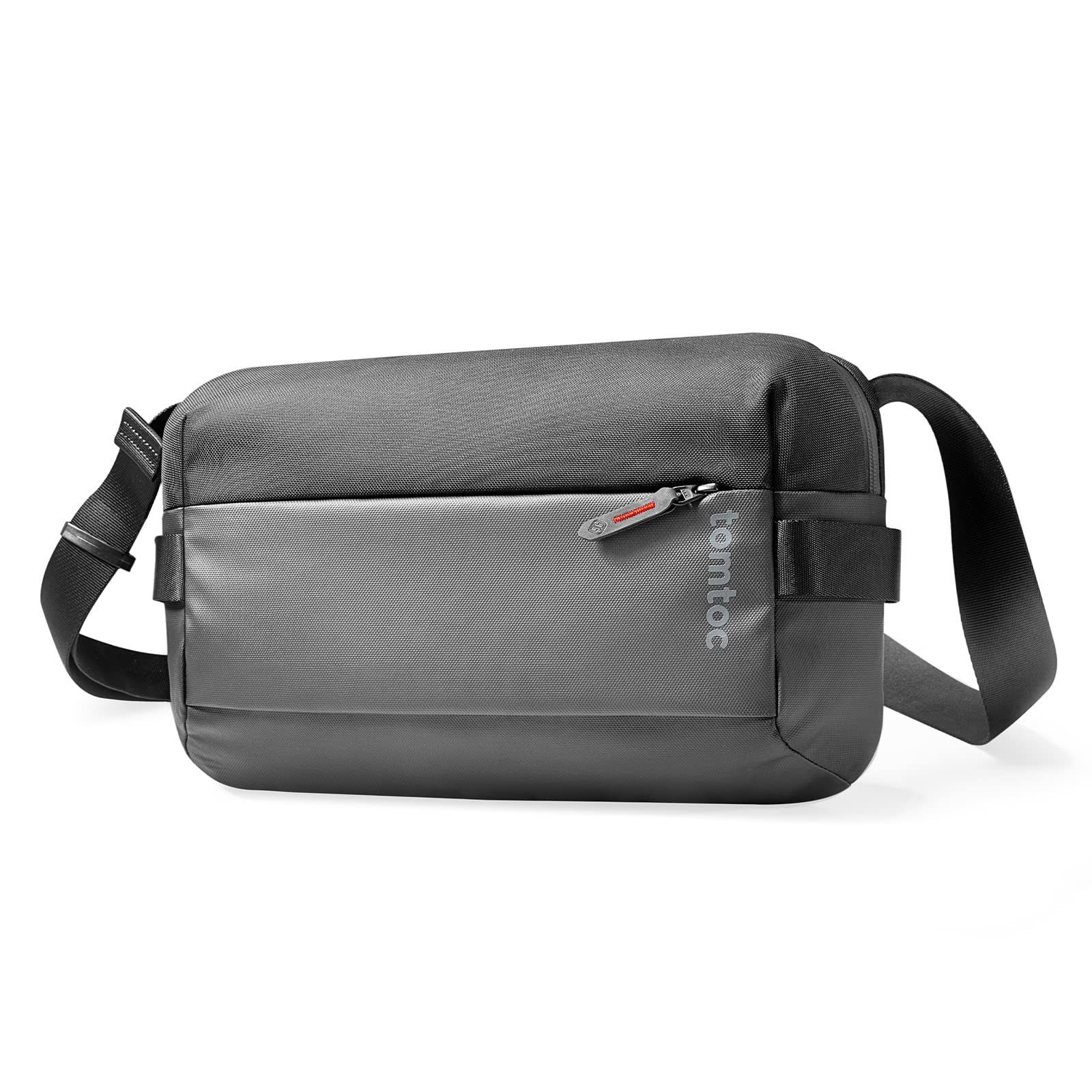 tomtoc Schultertasche EDC Sling Bag Herren Umhängetasche Crossbody Shoulder Bag (Passt für 11-Zoll iPad Pro), CORDURA Ballistic Nylon Gewebe, Wasserdichter Reißverschluss