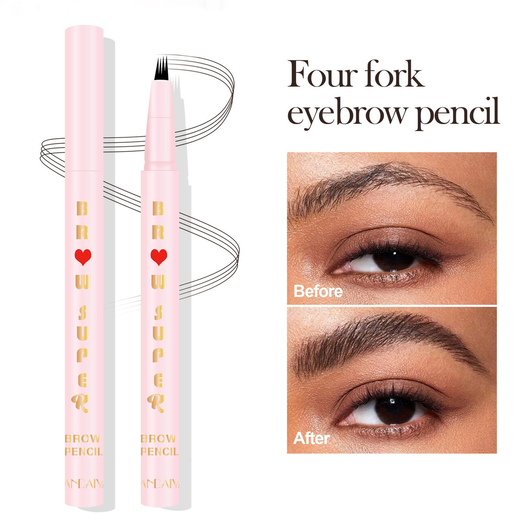 Haiaveng Augenbrauen-Stift Augenbrauenstift Wasserfest,Augenbrauenstift microblading mit Pencil Eyebrow effekt, Naturhaareffekt