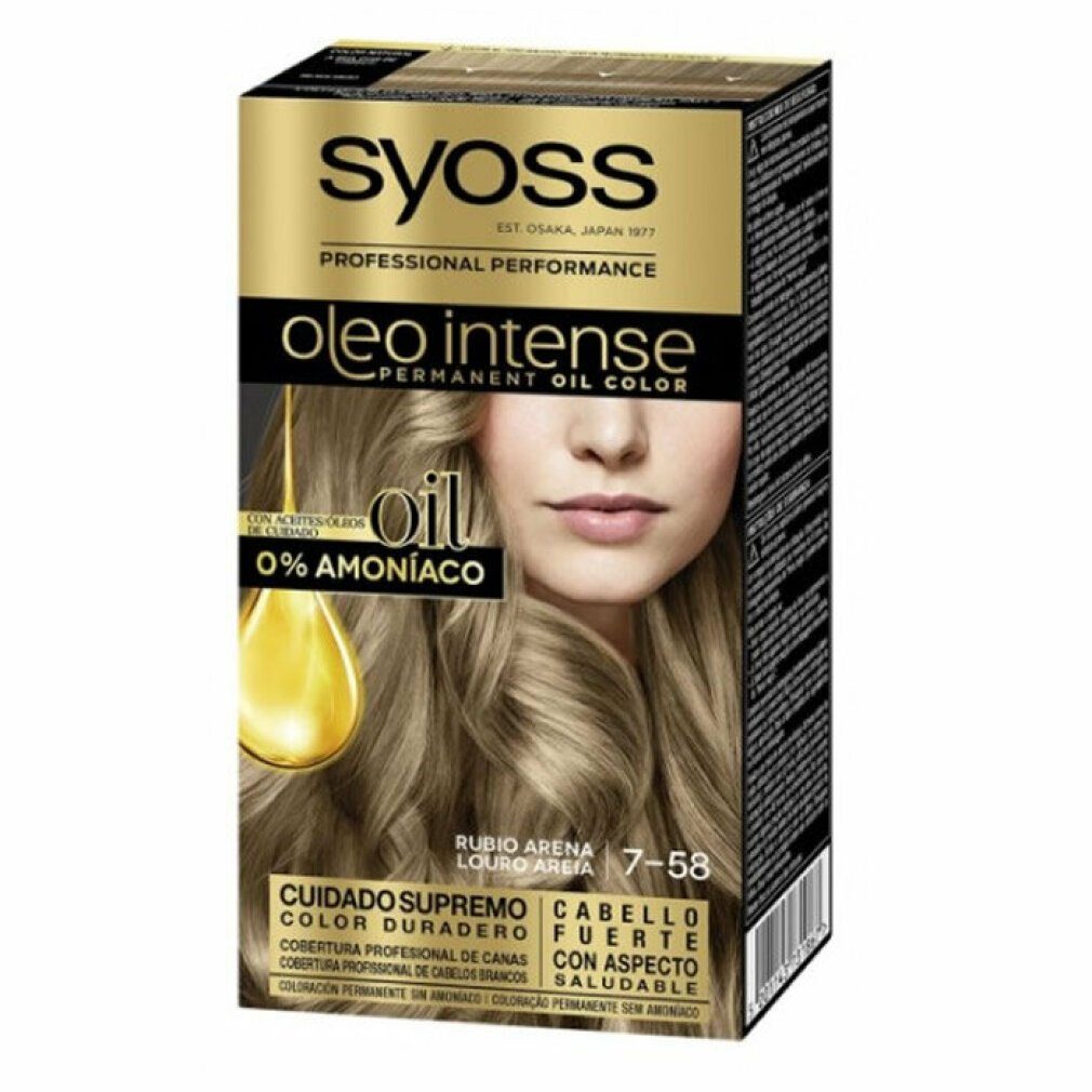Syoss Mascara Oleo Intense Permanent Hair Color 7-58 Sand Blonde