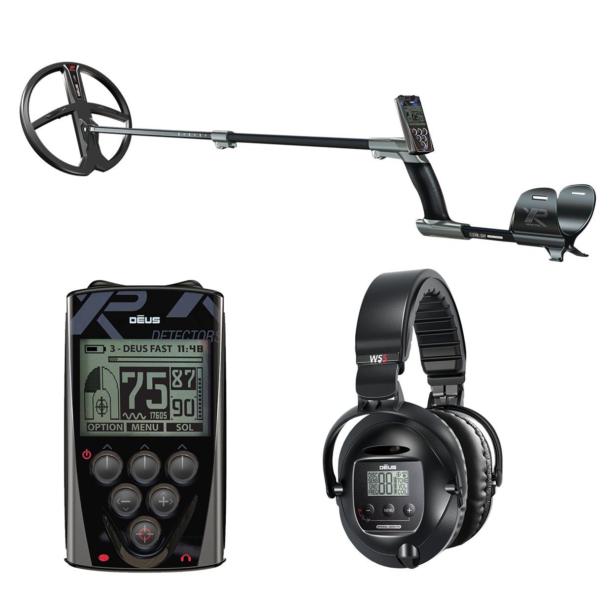 XP Metal Detectors Metalldetektor DEUS X35 28 RC WS5 Komplettset, BOOST-Modus für mehr Suchtiefe