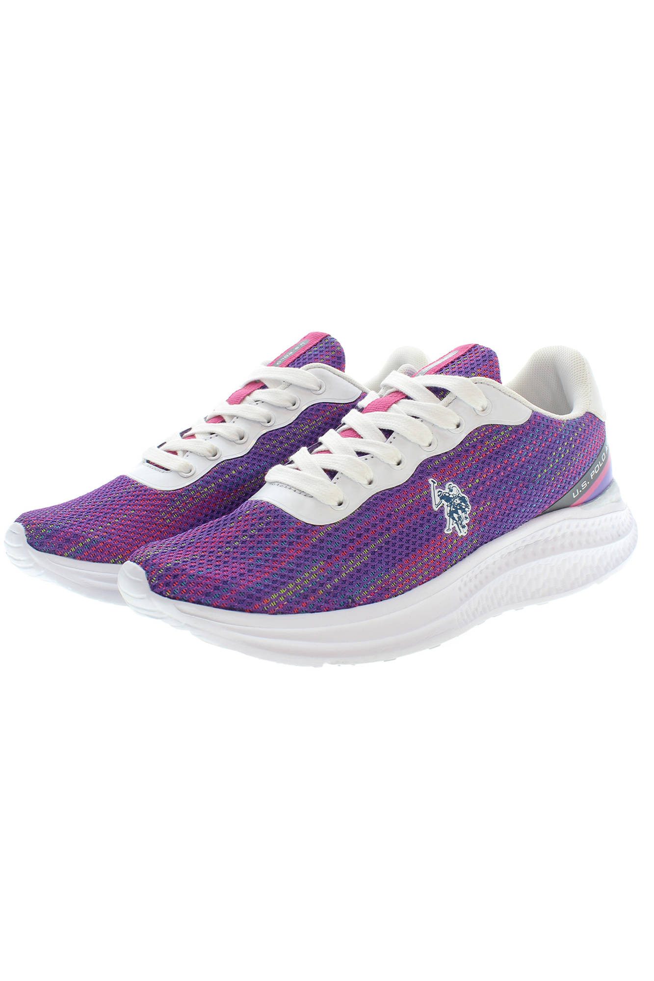 U.S. Polo Sneaker Damen-Sportschuhe Violett mit Kontrastdetails - Top