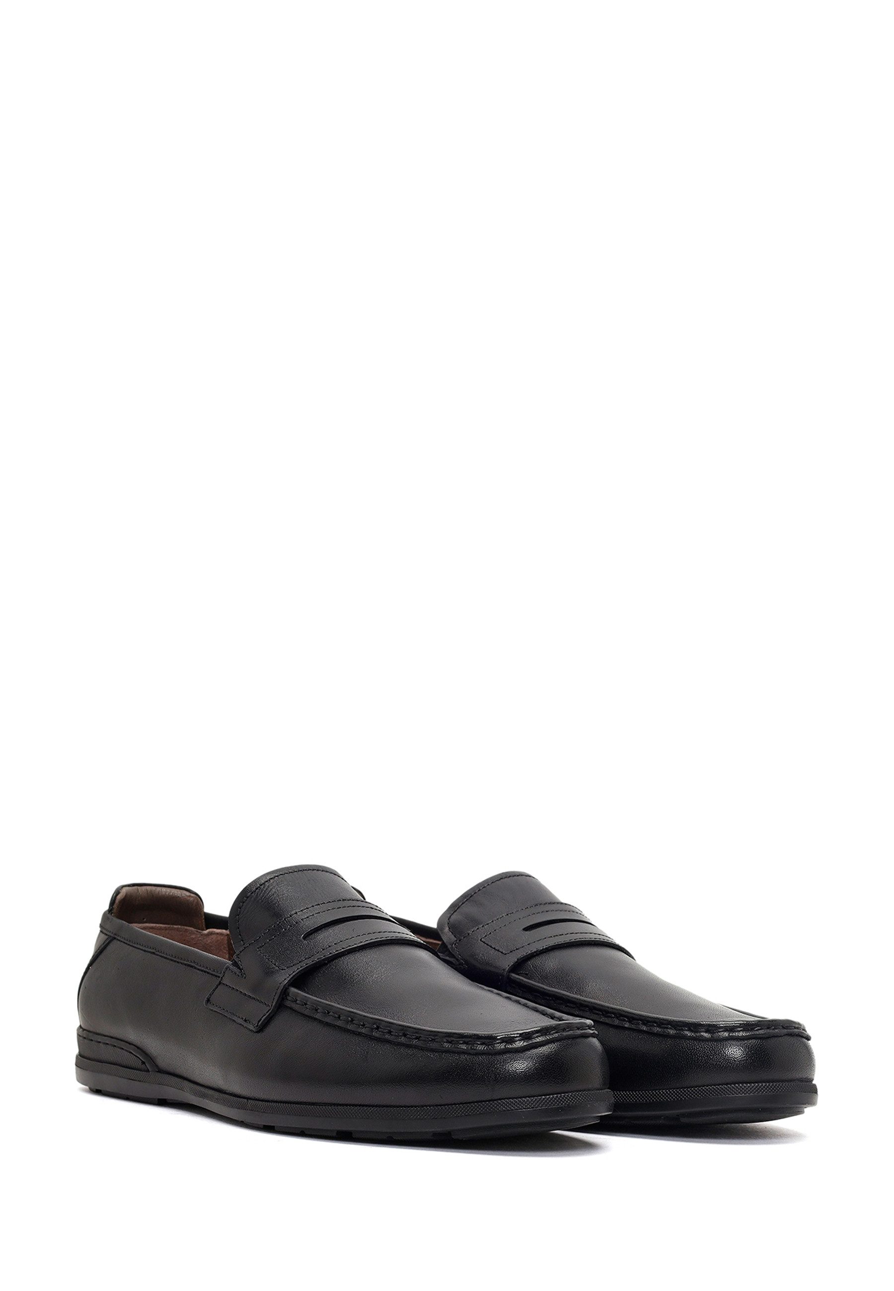 Derimod Lässige Loafer aus Leder Loafer Echtes Leder, Lederfutter, Gummisohle, Slip-On, Klassischer Stil