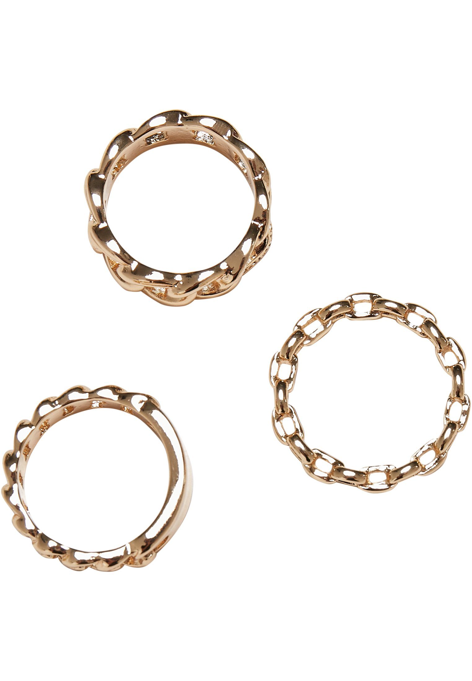 URBAN CLASSICS Schmuckset Accessoires 3-Pack (1-tlg) Chain Ring