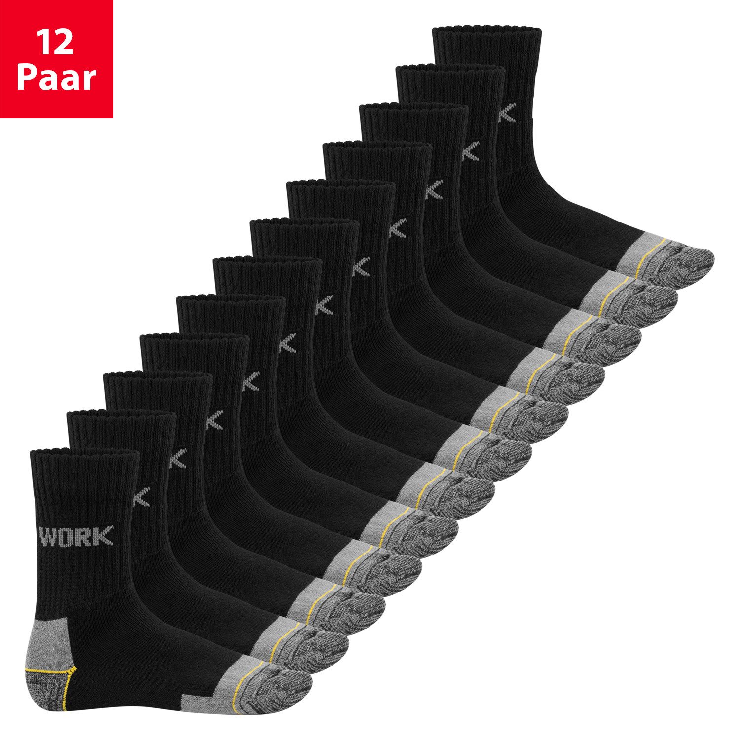 MT Arbeitssocken Herren Arbeits-/Freizeitsocken (6/12 Paar) Robuste Work Socken