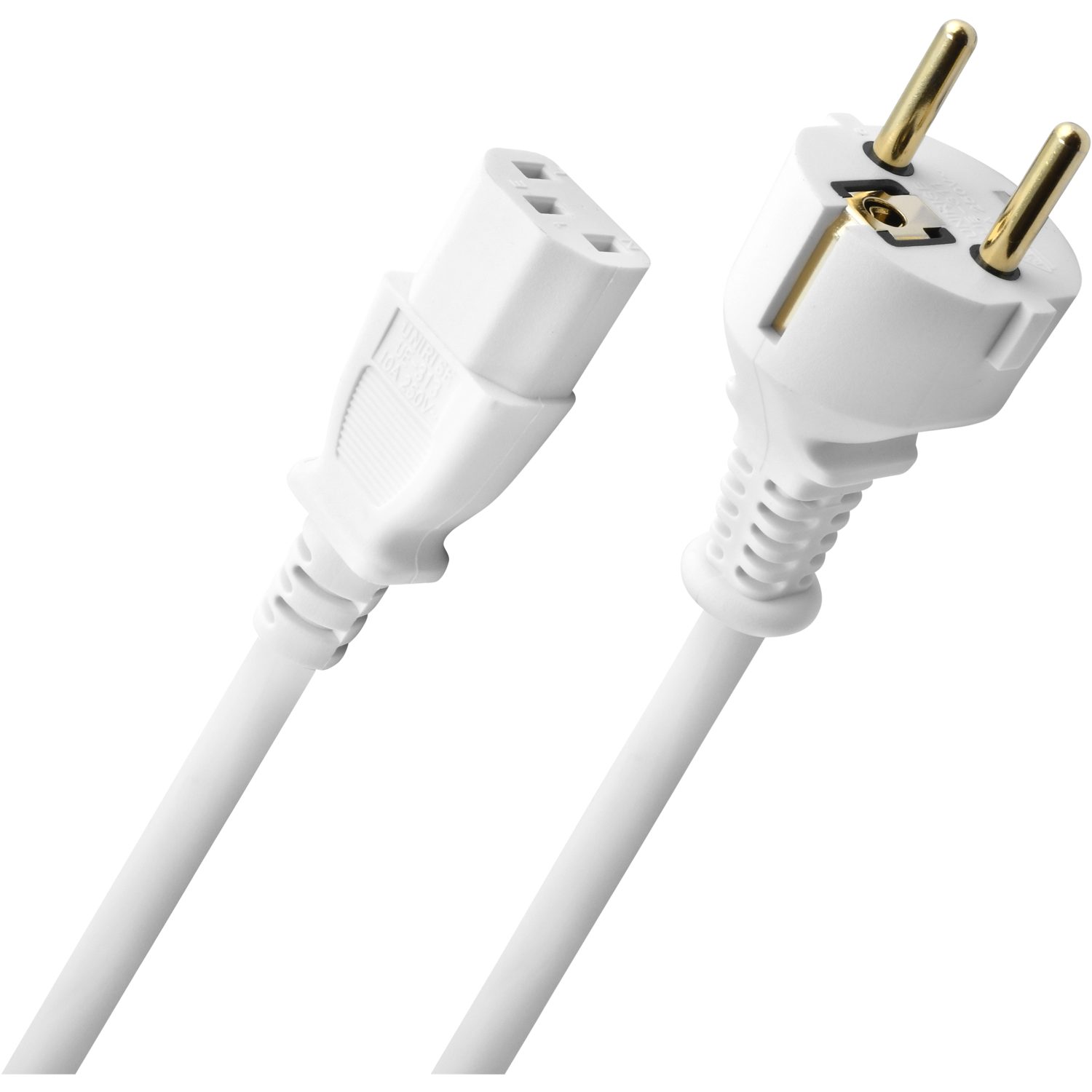 OEHLBACH Powercord C13 Stromanschlusskabel Mit Schukostecker und C13-Kupplung Netzkabel, Schuko Stecker CEE7/7, C13 Buchse (500 cm), VDE geprüft, Hoher Leiterquerschnitt