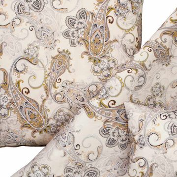 Bettwäsche Estella Satin de Luxe Bettwäsche DD 155x220 Charlotte Paisley creme, Estella, Satin, 2 teilig