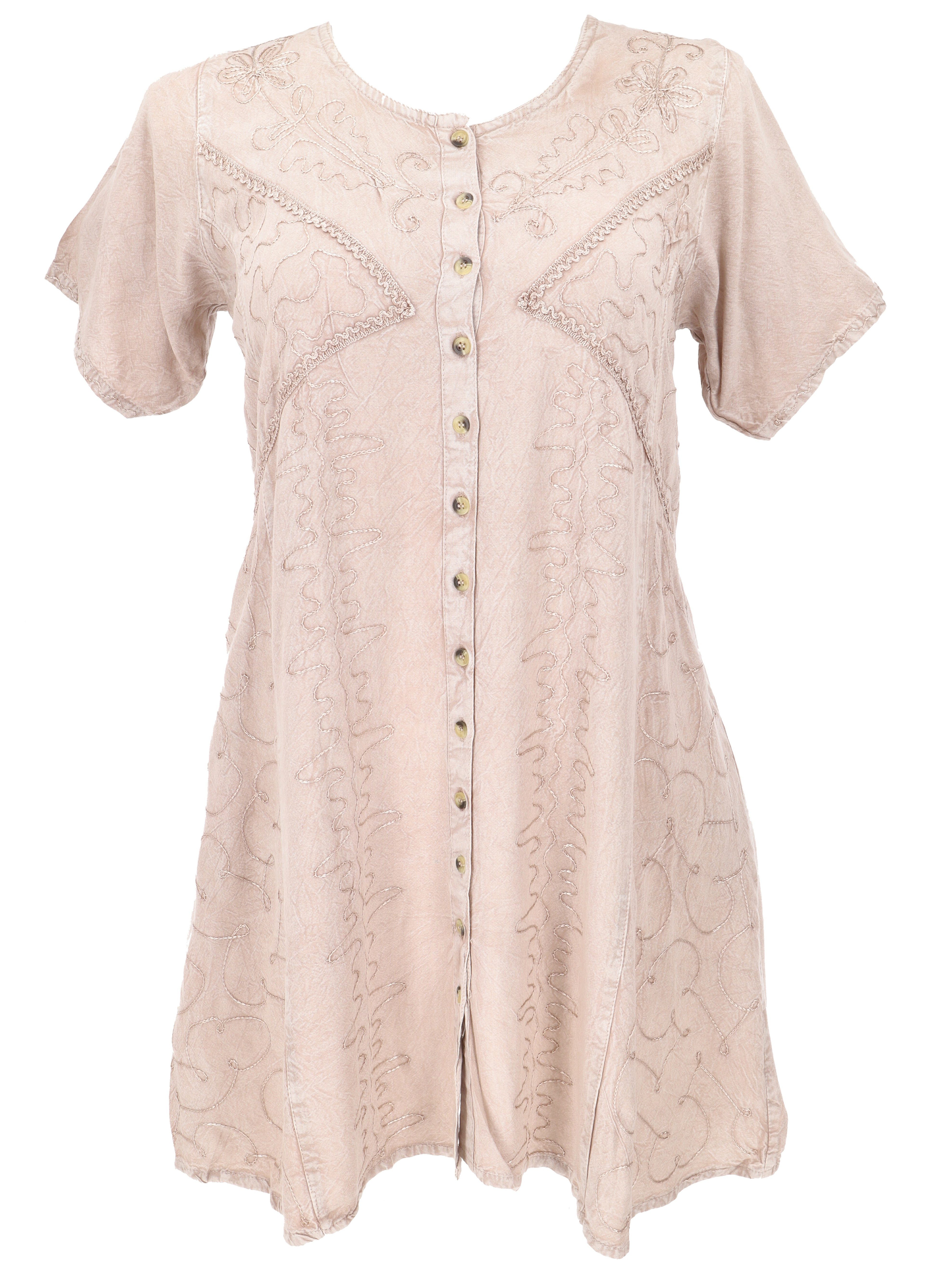 Guru-Shop Midikleid Besticktes indisches Boho Minikleid, günstig online kaufen