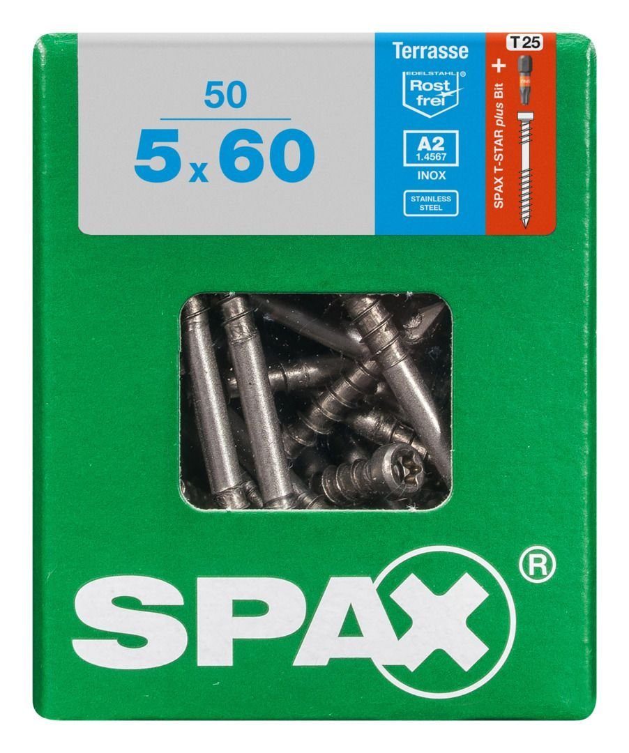 SPAX Terrassenschraube Spax Terrassenschrauben 5.0 x 60 mm TX 25 - 50