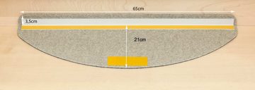 Stufenmatte Stufenmatten Ramon MW Halbrund Grau 14 Stück, Metzker®, halbrund, Höhe: 2 mm, 14 Stück im Set - Grau