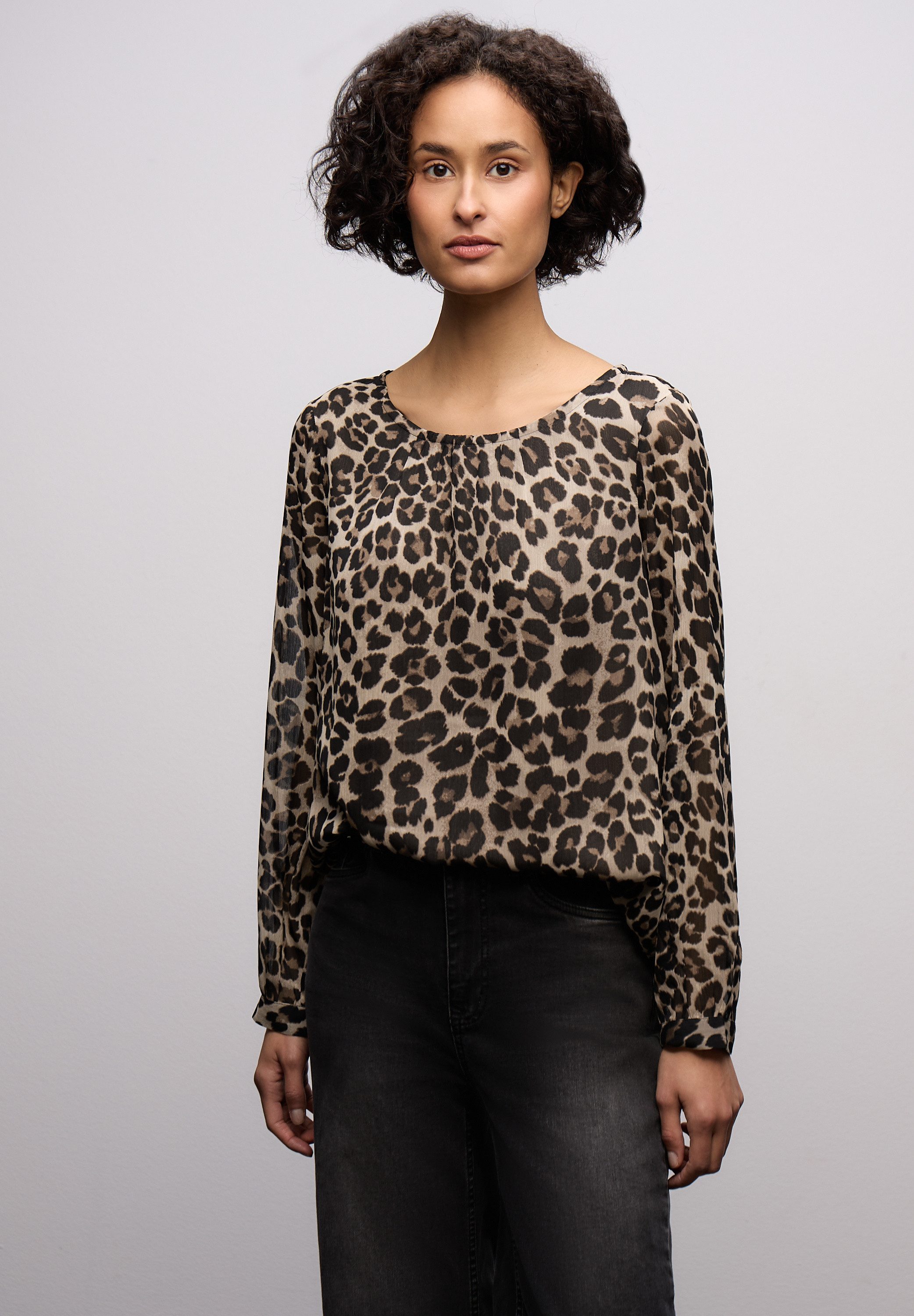 STREET ONE Langarmbluse mit Leomuster günstig online kaufen