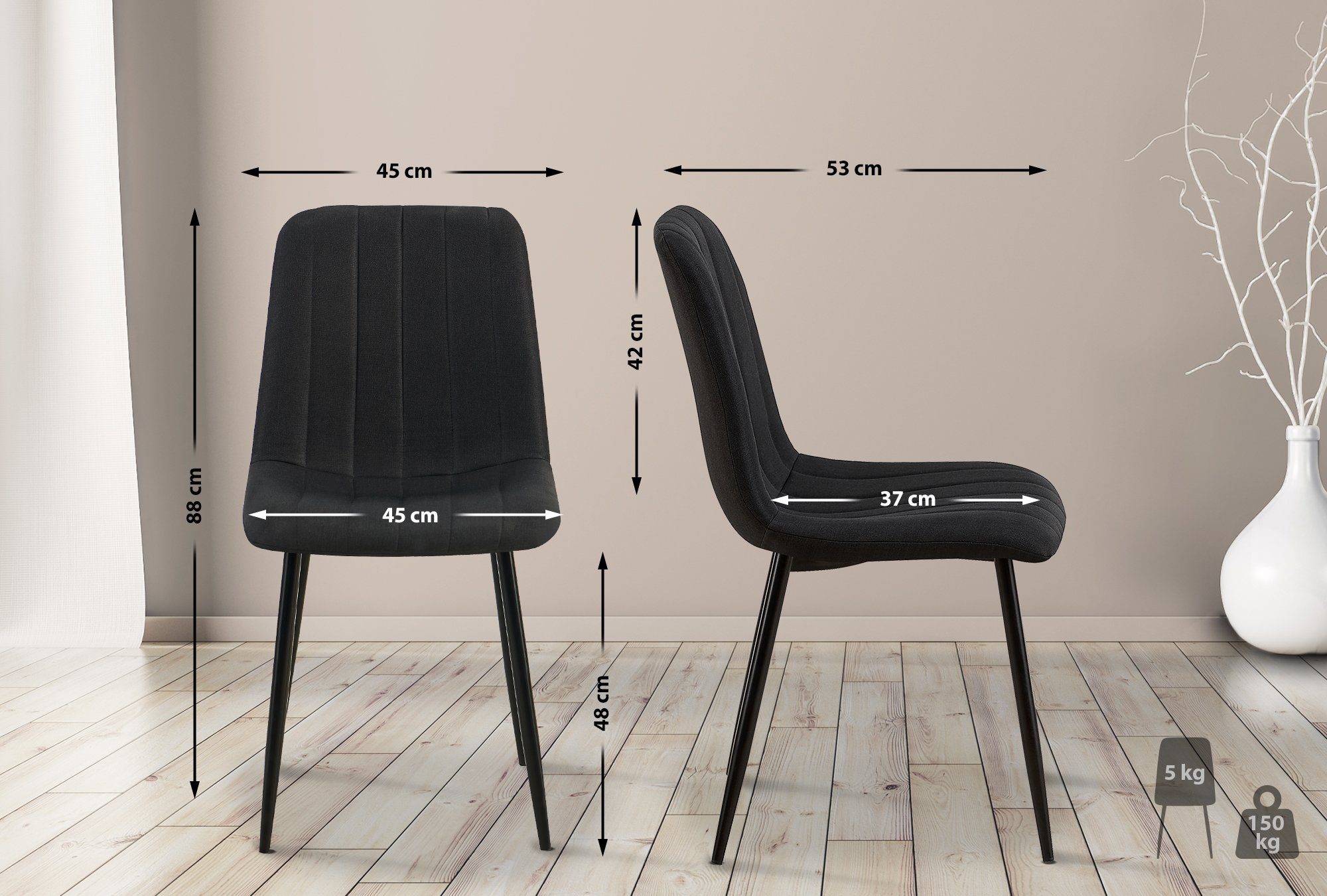 CLP Esszimmerstuhl Dijon (4er Set), gepolstert, günstig online kaufen