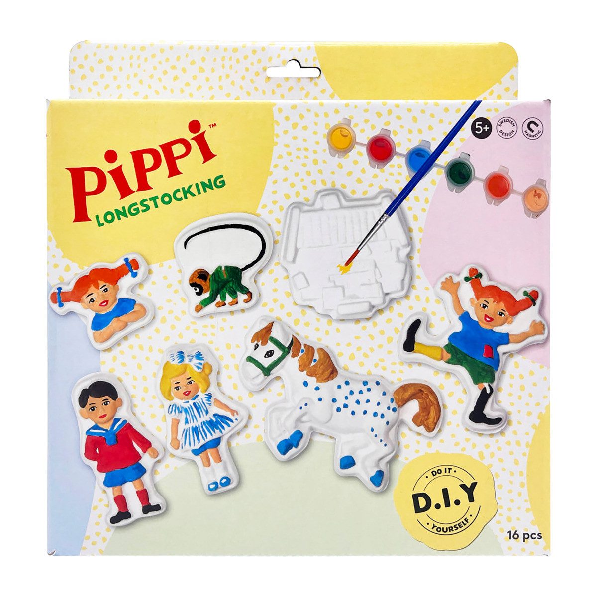 Pippi Langstrumpf Lernspielzeug 44387 Unisex Kinder, Gipsformen, Förmchen, Kreativspiel, Handwerkspiel, Modellieren