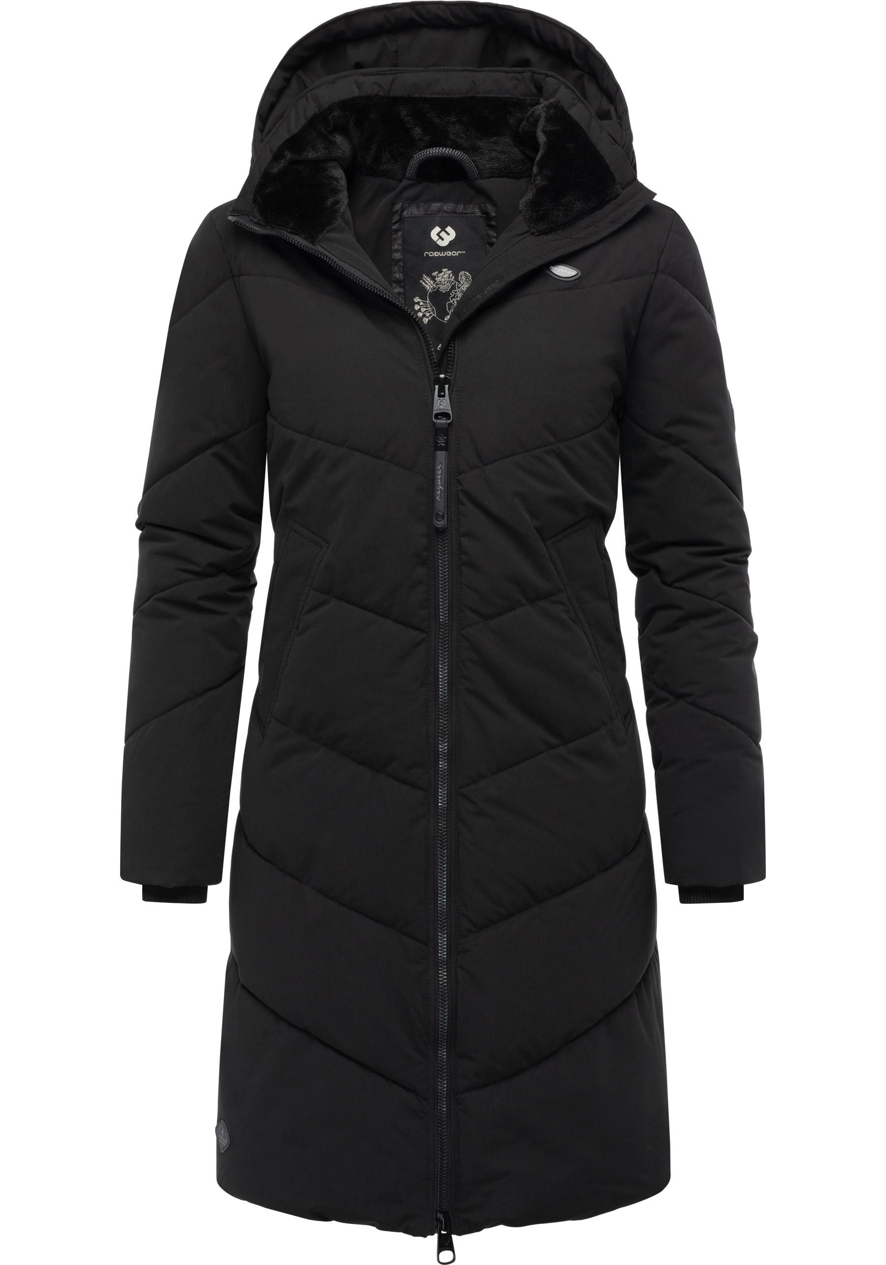 Ragwear Wintermantel Rebelka stylischer Winterparka mit abnehmbarer Kapuze