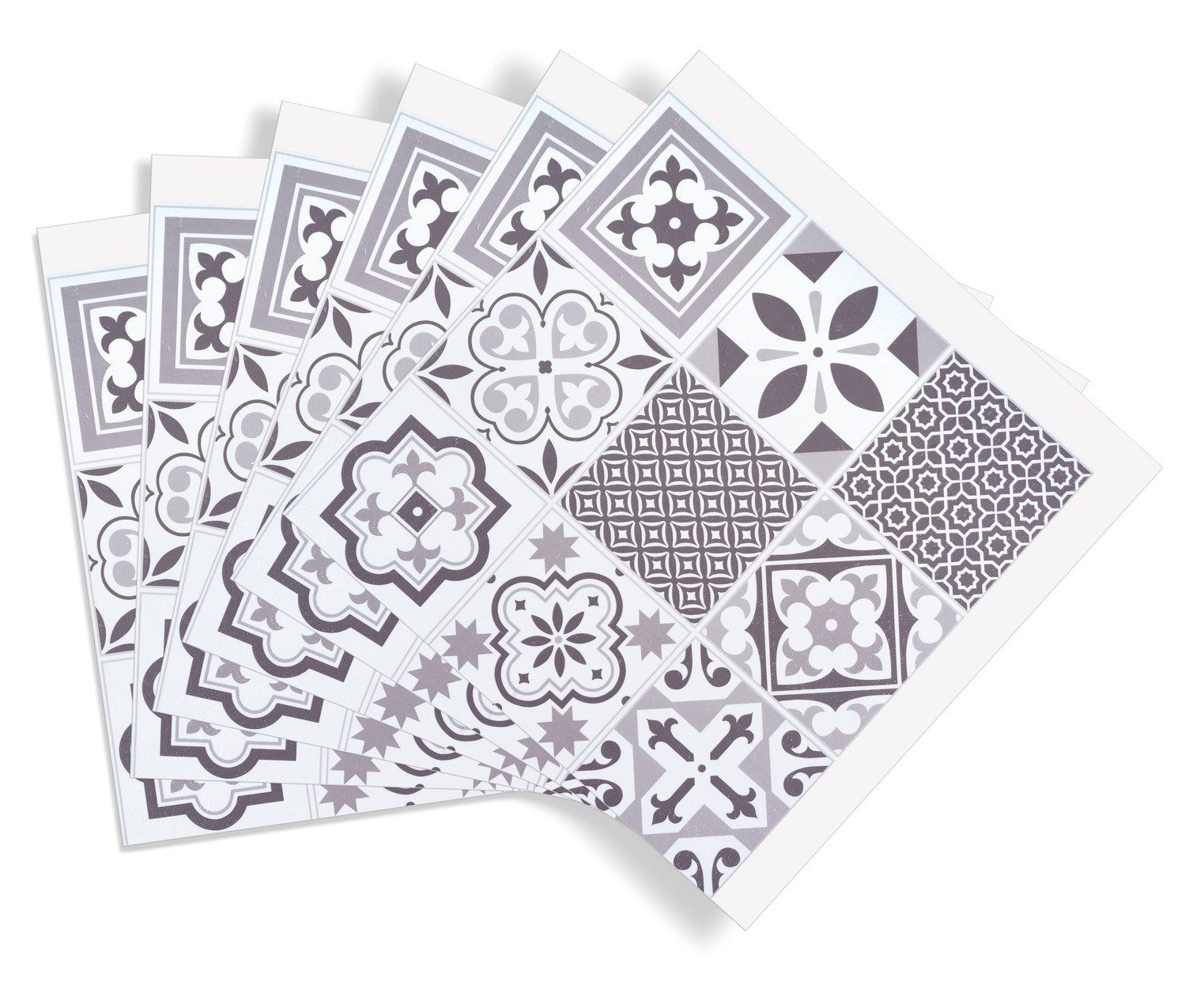 d-c-fix Wandfliese Self-adhesive Wall Tiles Oriental Tiles, Strapazierfähiger Vinyl-Wandbelag 30,5x30,5, Oriental Tiles